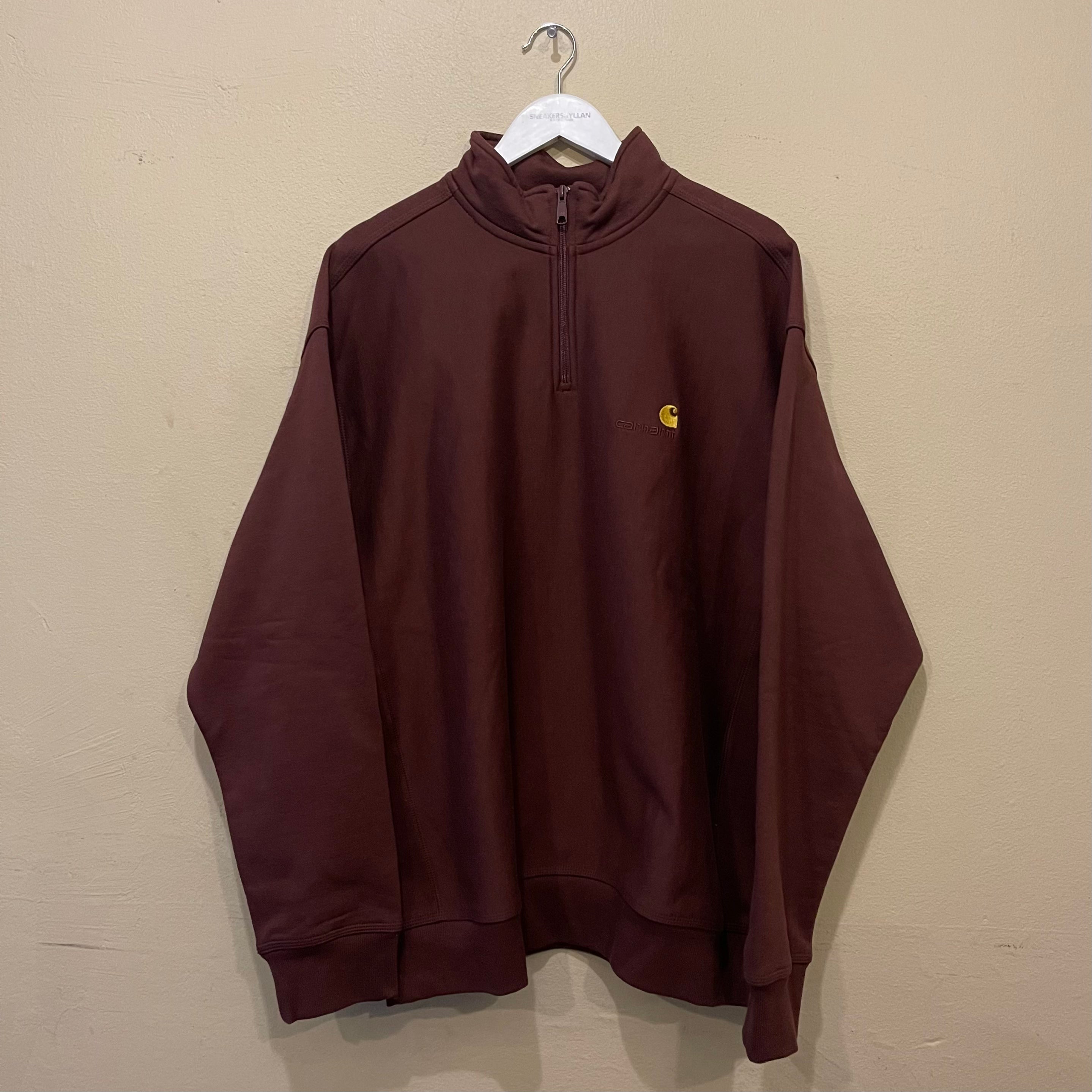 Carhartt American Script Brown Half Zip Sweatshirt