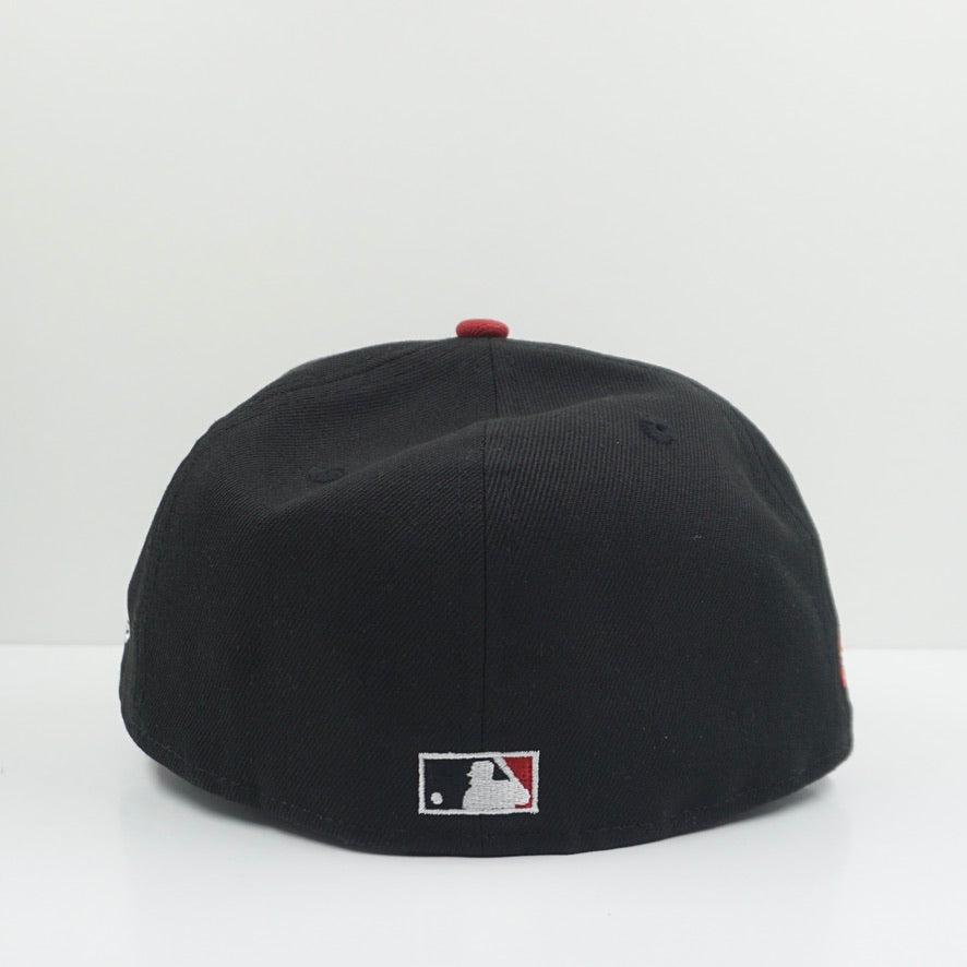 New Era Philadelphia Phillies Black Red Fitted Cap