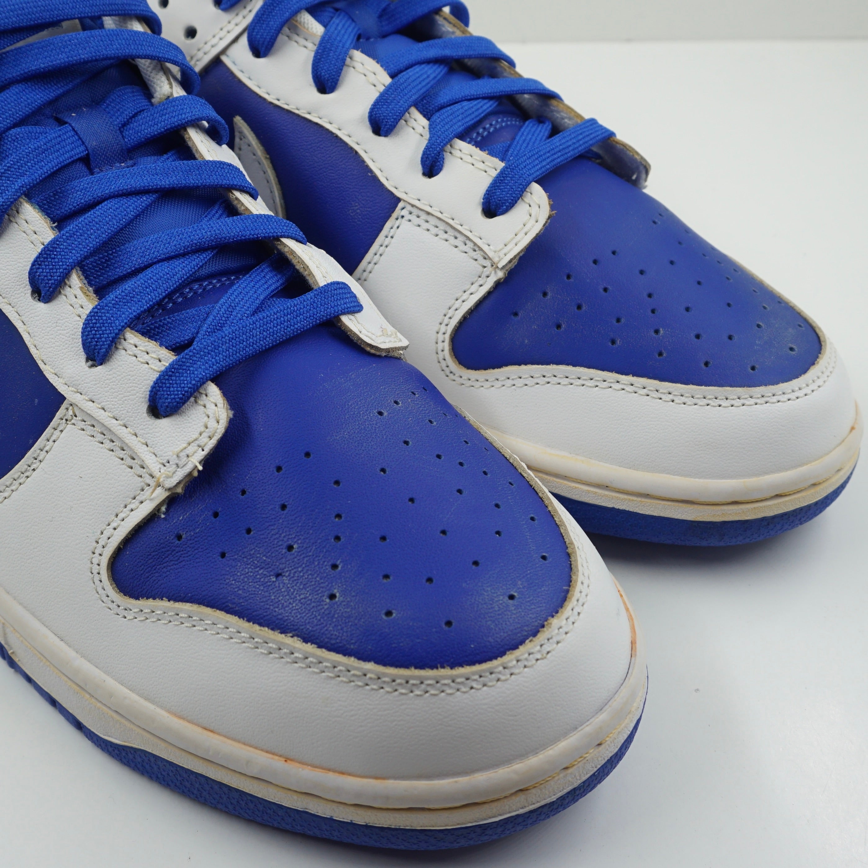 Nike Dunk Low Racer Blue White "CATS" Custom Painted