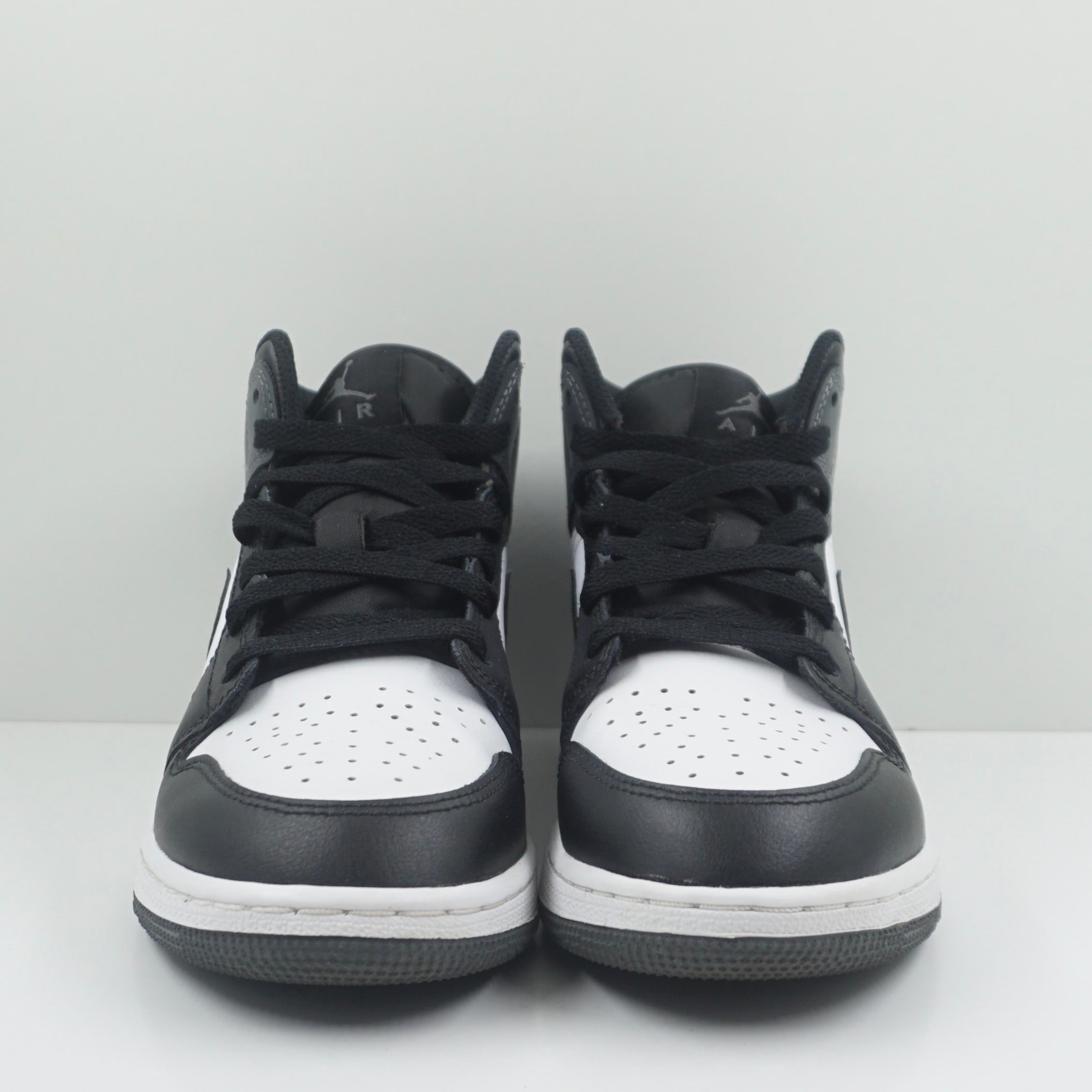 Jordan 1 Mid Black White Iron Grey (GS)