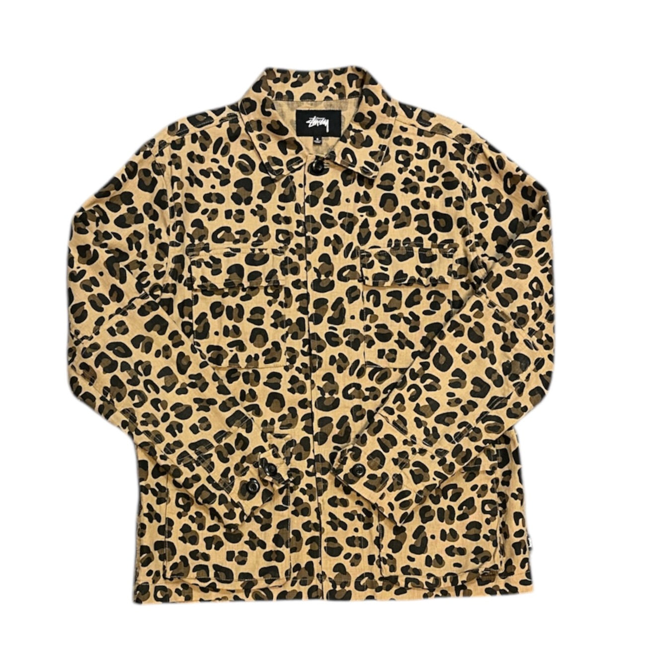 Stussy Cheetah Print Linen Field Jacket