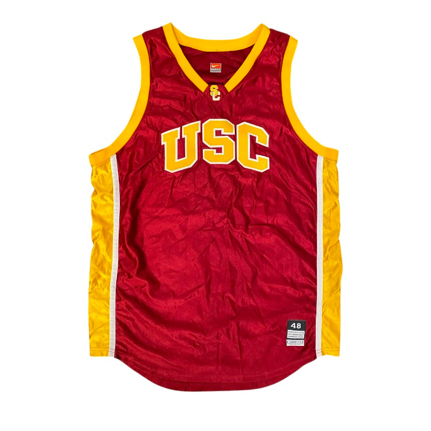 Nike NCAA USC Trojans Red Yellow Basketball Jersey