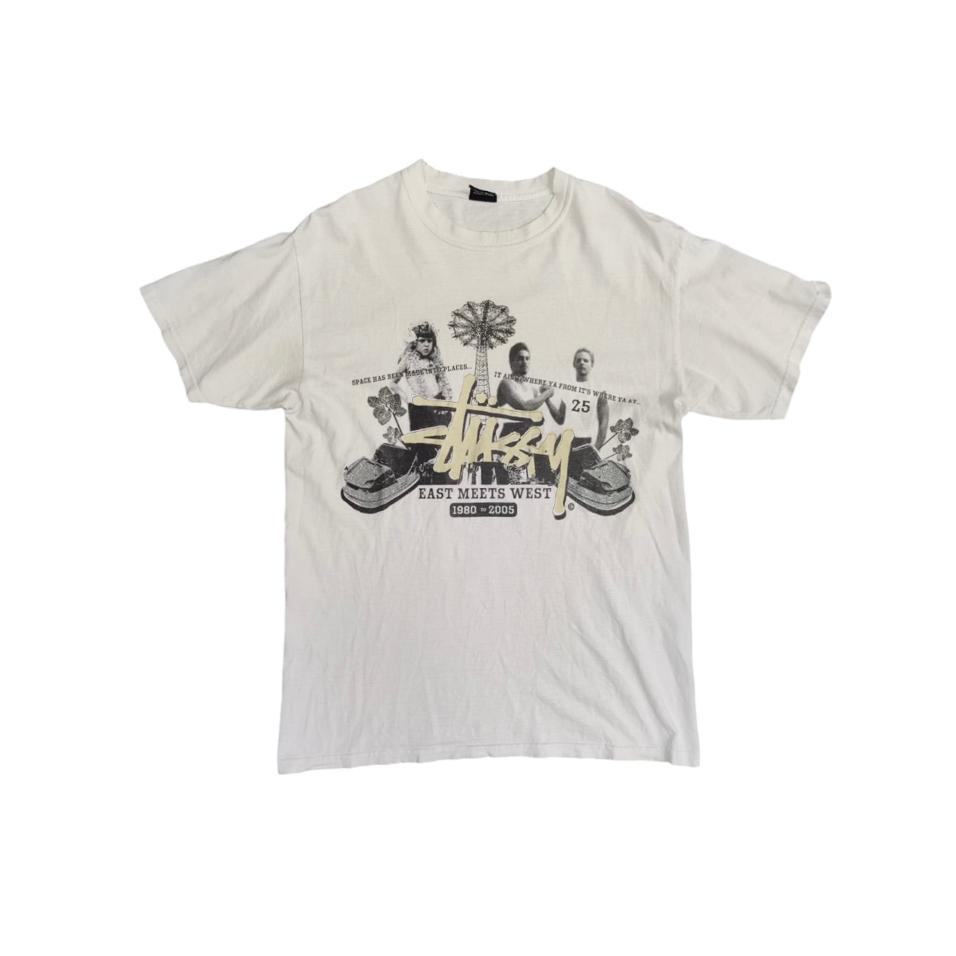 Vintage Stussy East Meets West Stussy 25 Years 1980- 2005 Tshirt