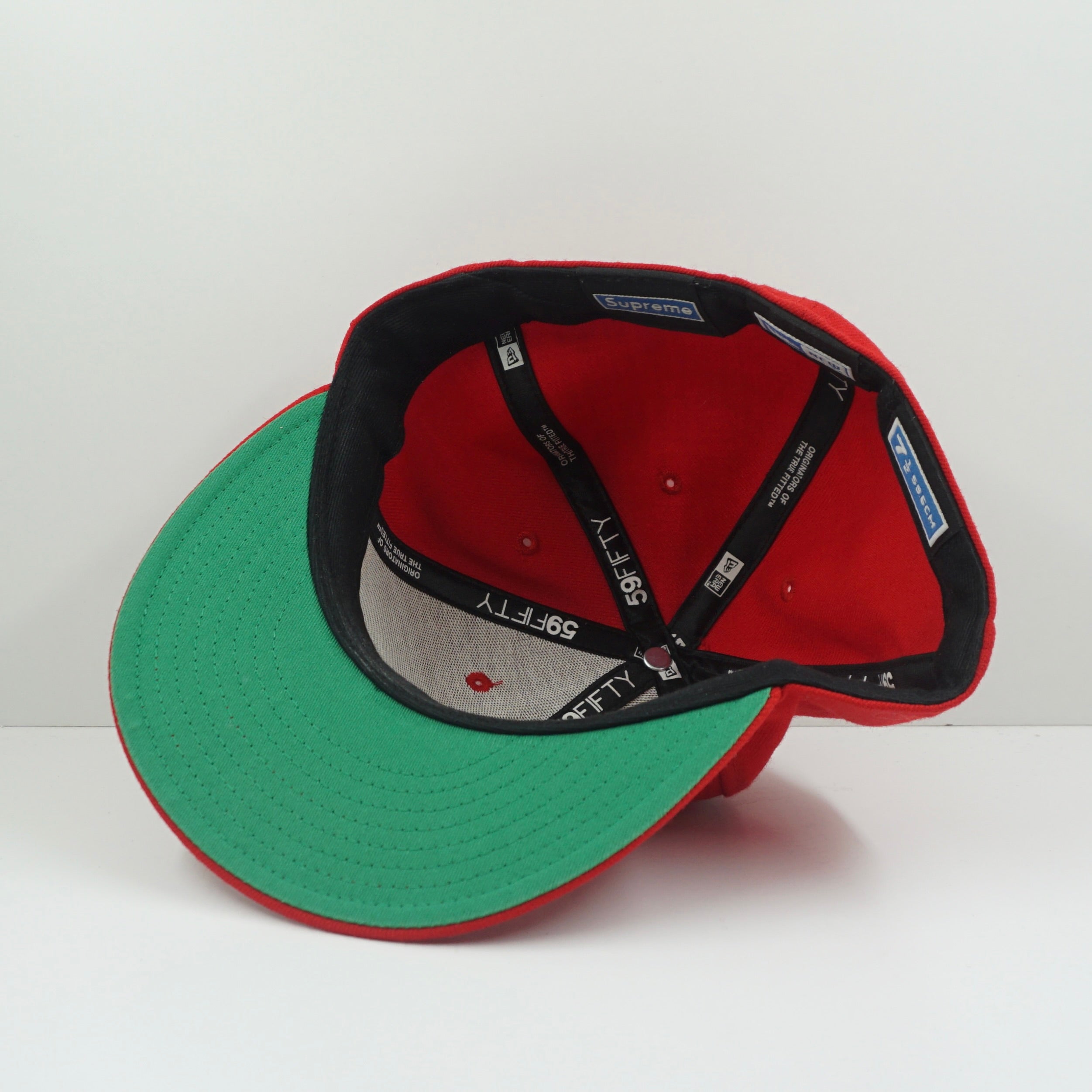 New Era Supreme World Famous Box Logo Red Fitted Cap