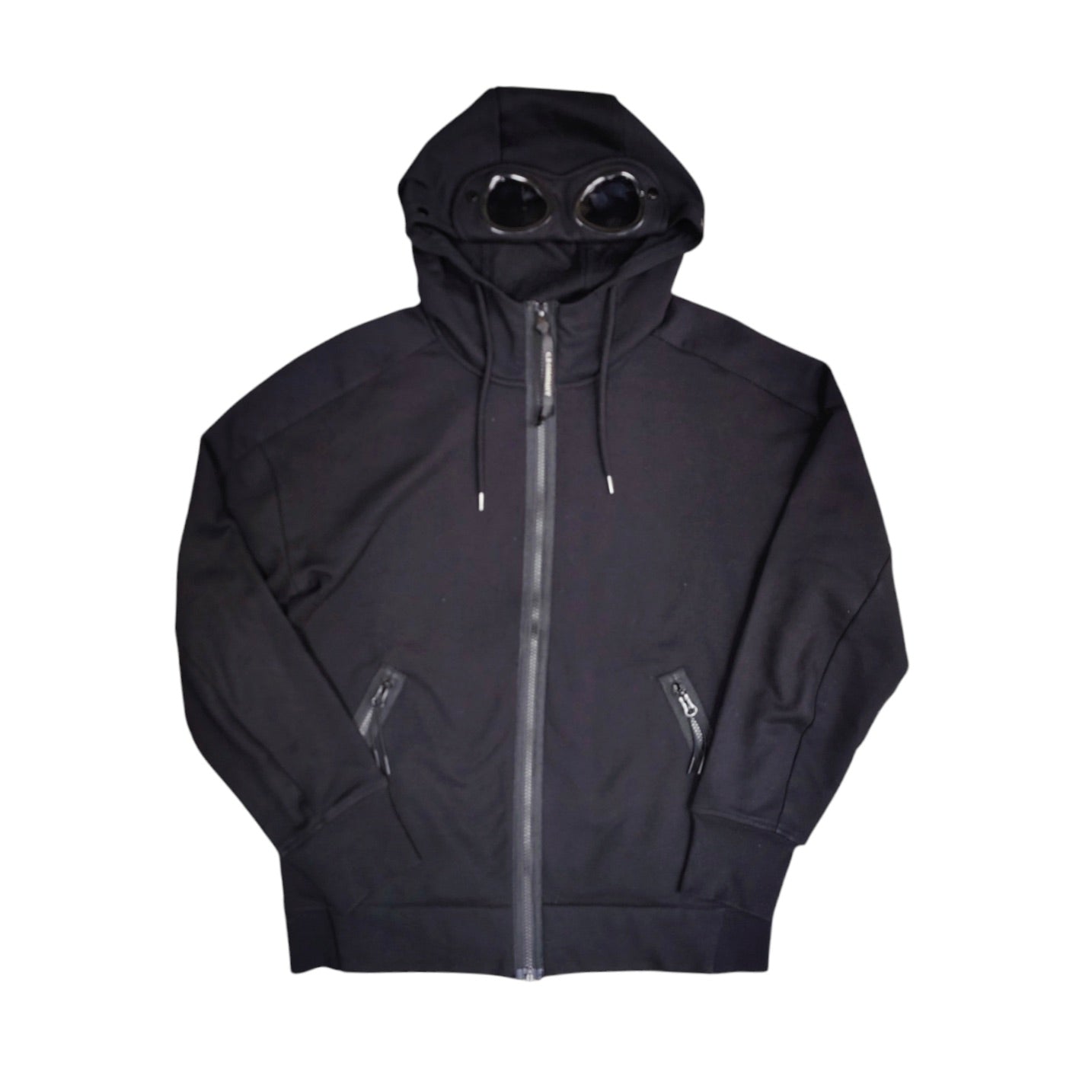 C.P. Company Goggle Hood Full Zip Black Hoodie