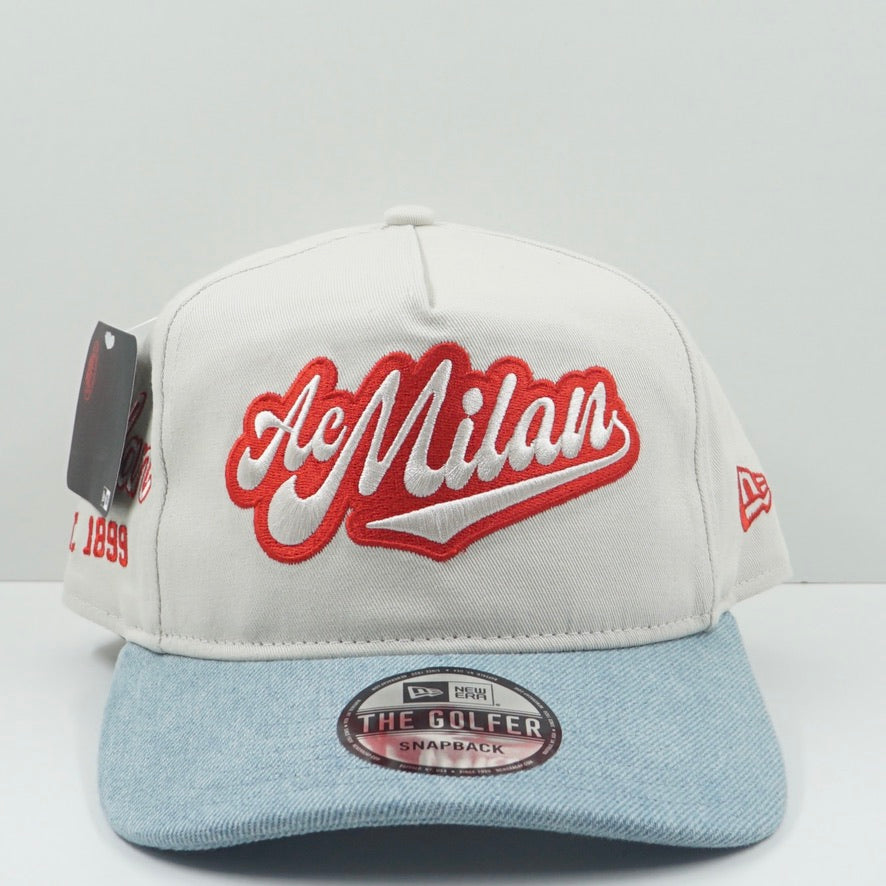 New Era AC Milan Cream & Denim Snapback Cap