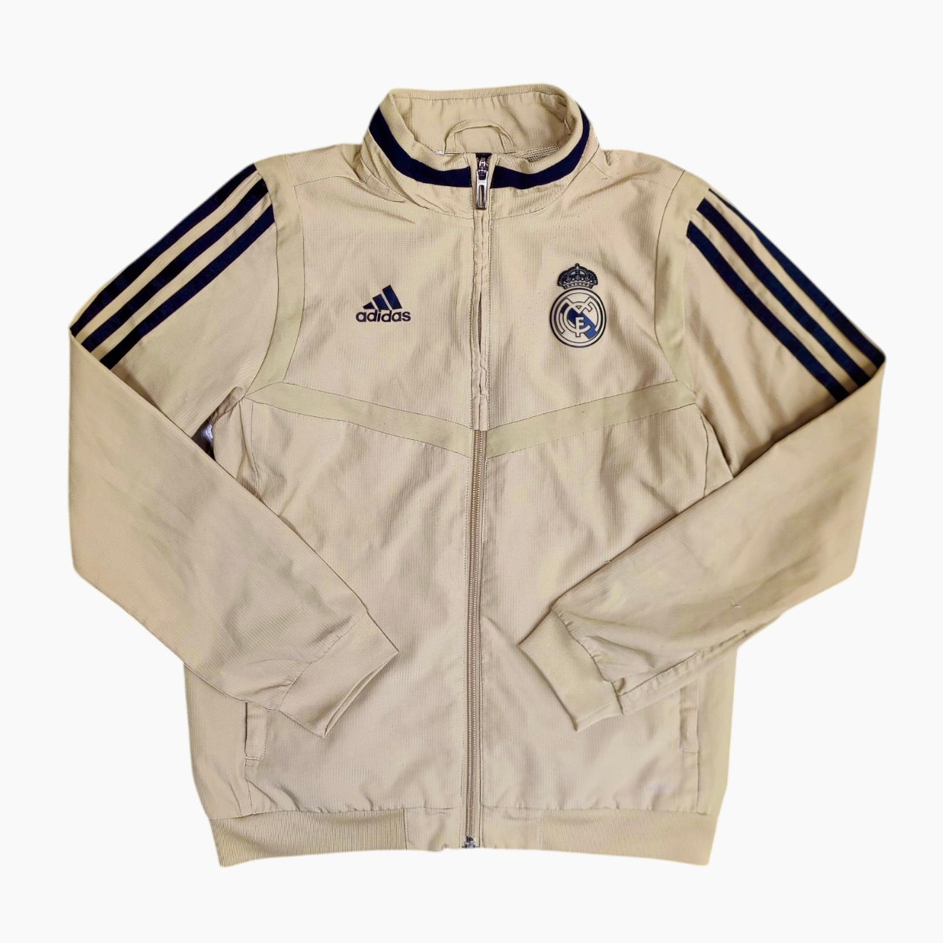 Adidas Real Madrid Beige Black Track Jacket (Youth)