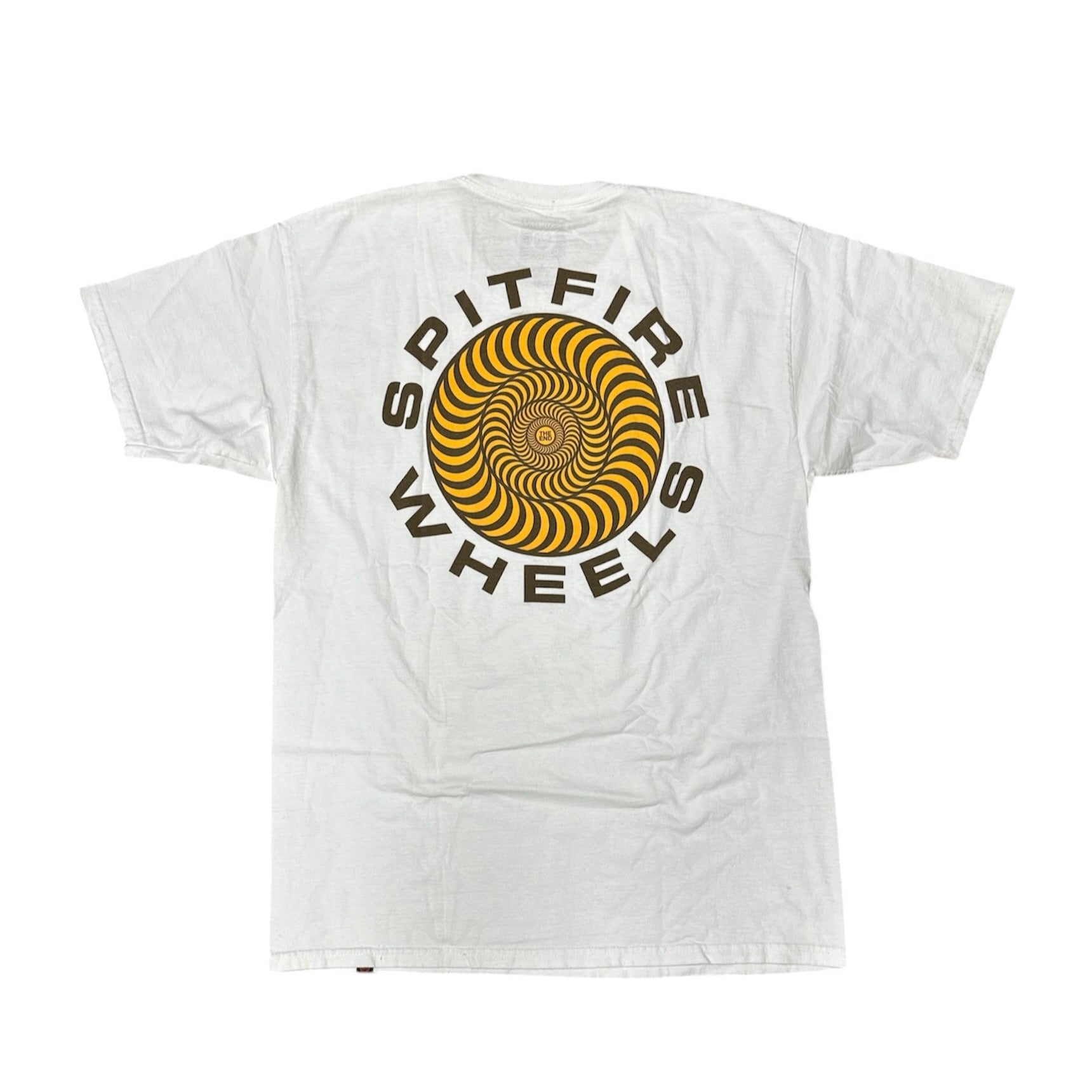 Spitfire Wheels White Yellow/Brown Print Tshirt