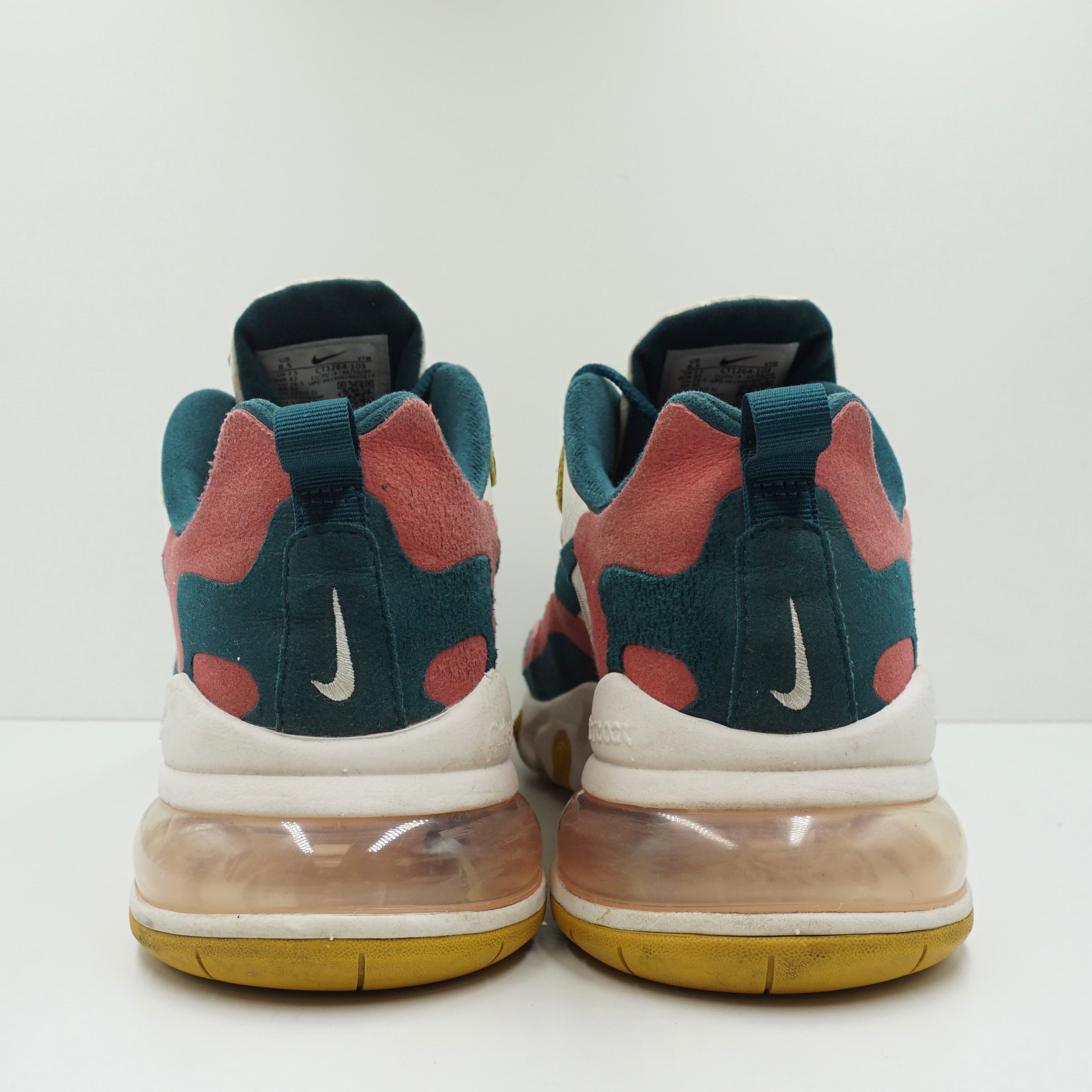 Nike Air Max 270 React White Turquoise Yellow