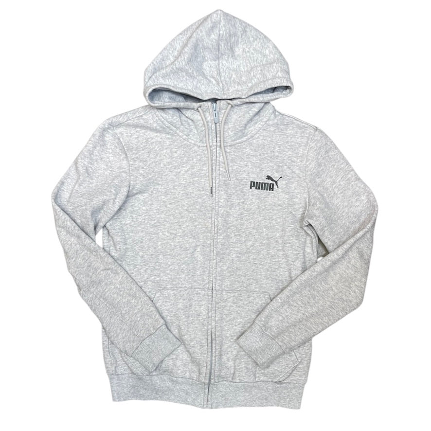 Puma Grey Small Logo Full Zip Hoodie