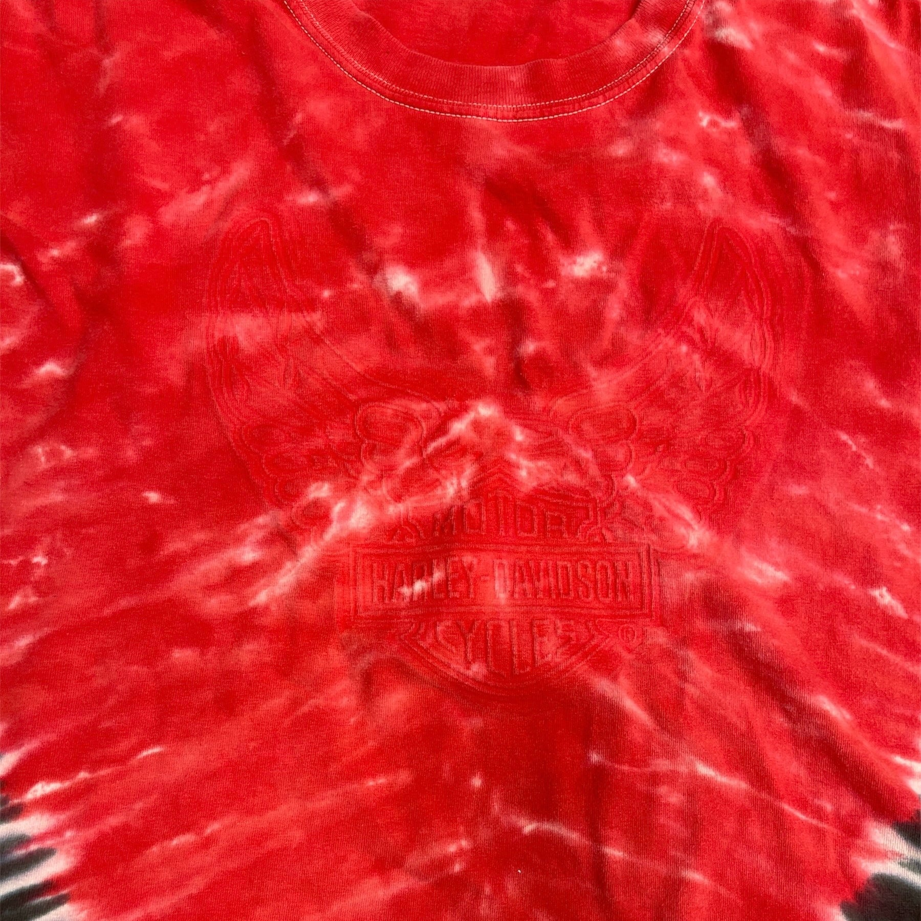 Harley Davidson Red Tie Dye Tank Top