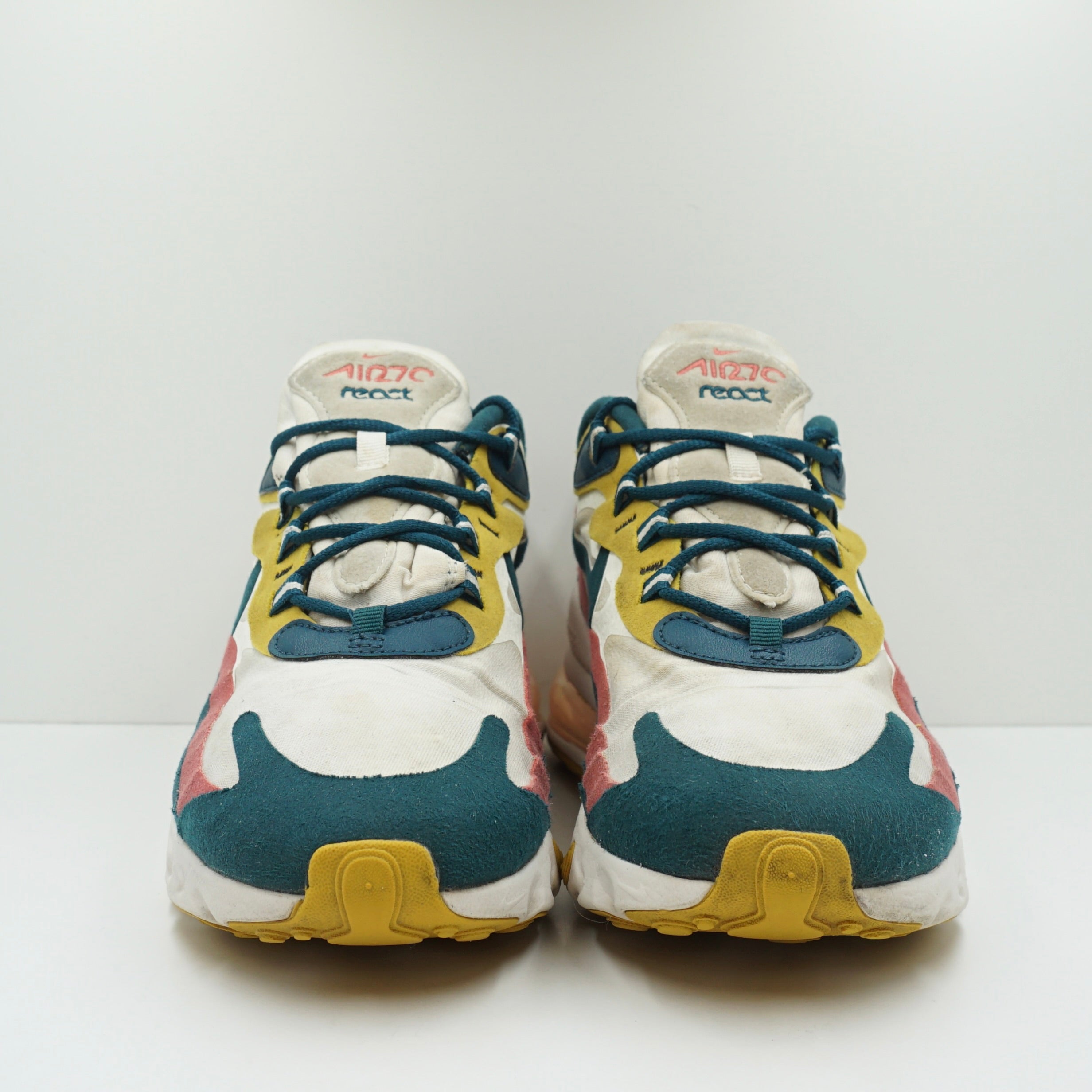 Nike Air Max 270 React White Turquoise Yellow