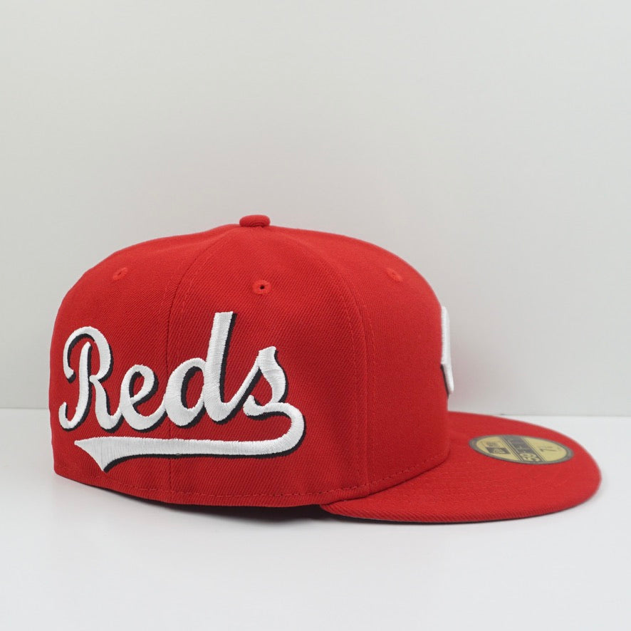New Era Cooperstown Cincinnati Reds Multi Logo Red Fitted Cap