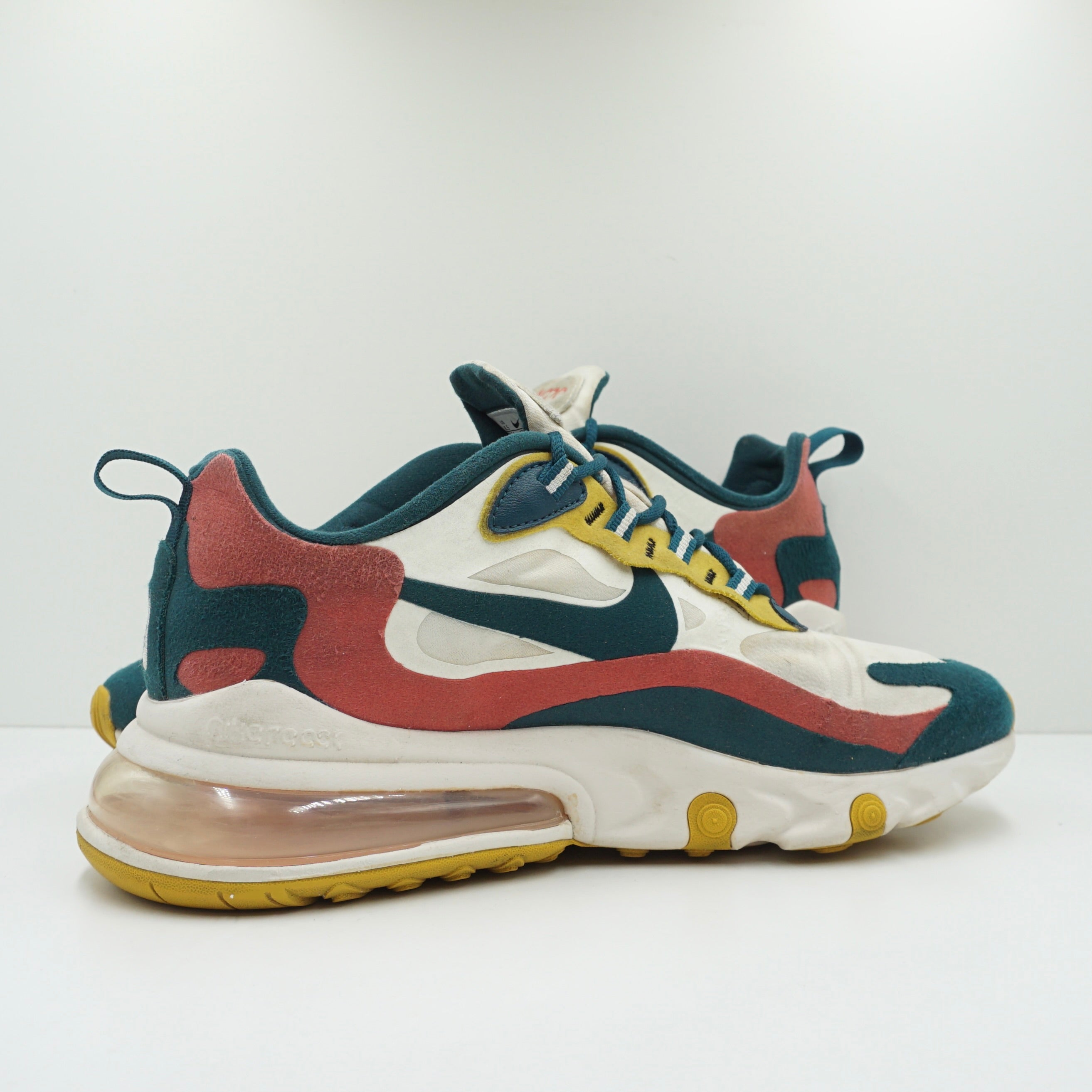 Nike Air Max 270 React White Turquoise Yellow