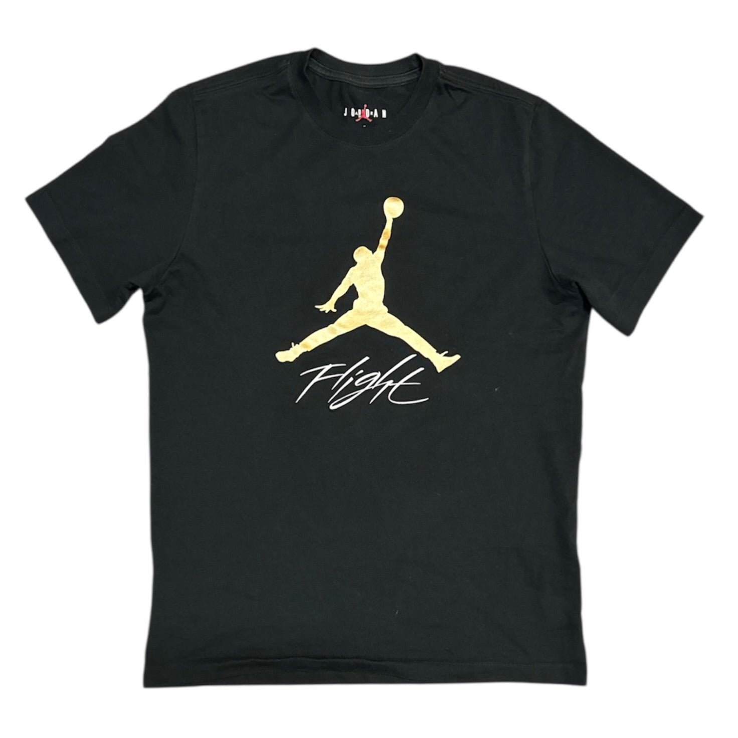 Jordan Gold Flight Jumpman Black Tshirt