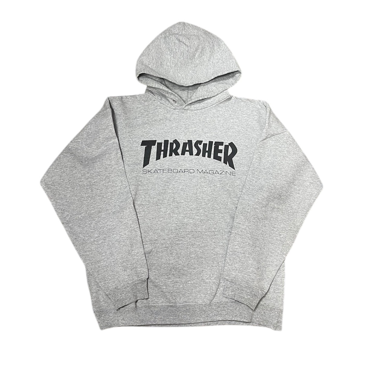 Thrasher Black Logo Grey Hoodie