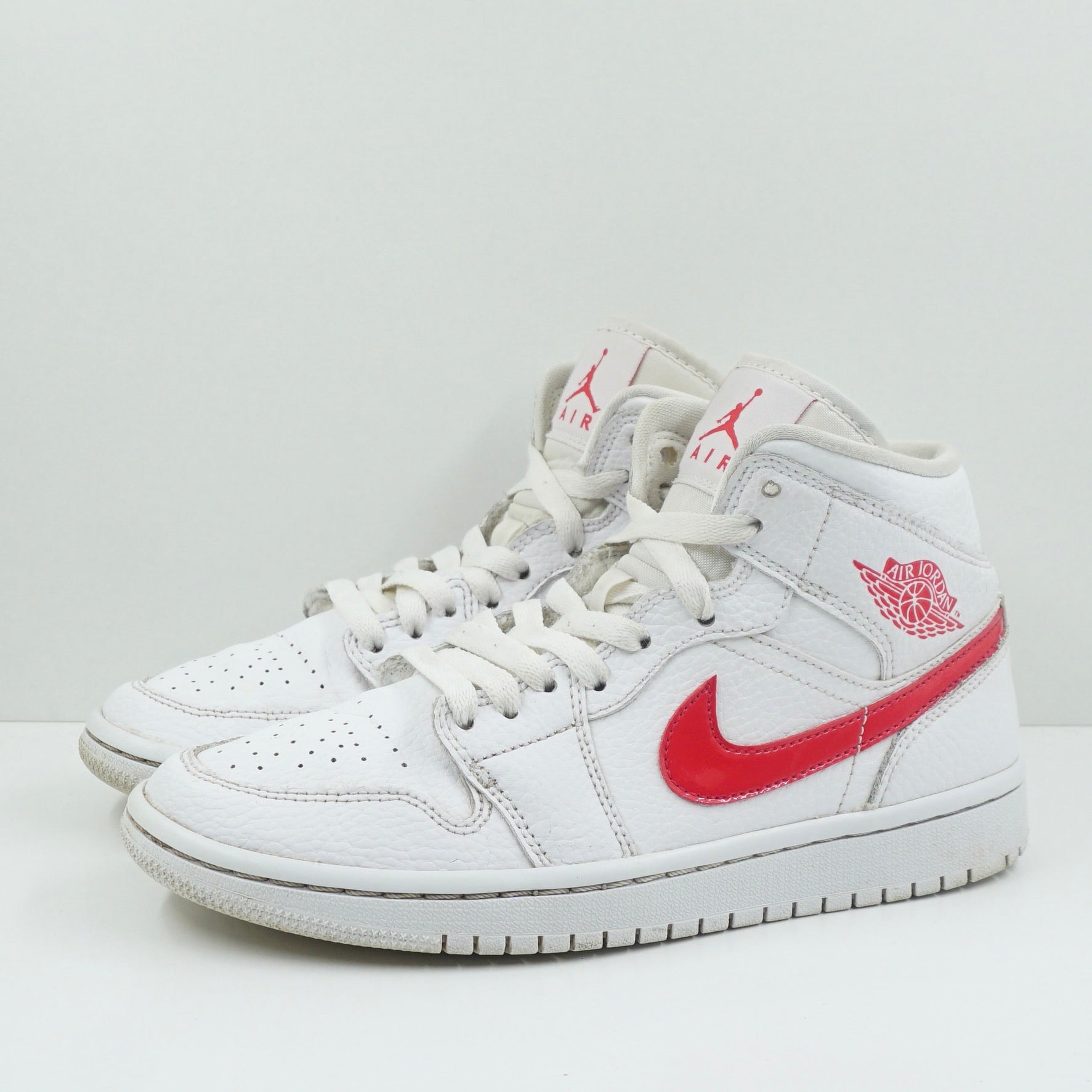 Jordan 1 Mid White University Red (W)