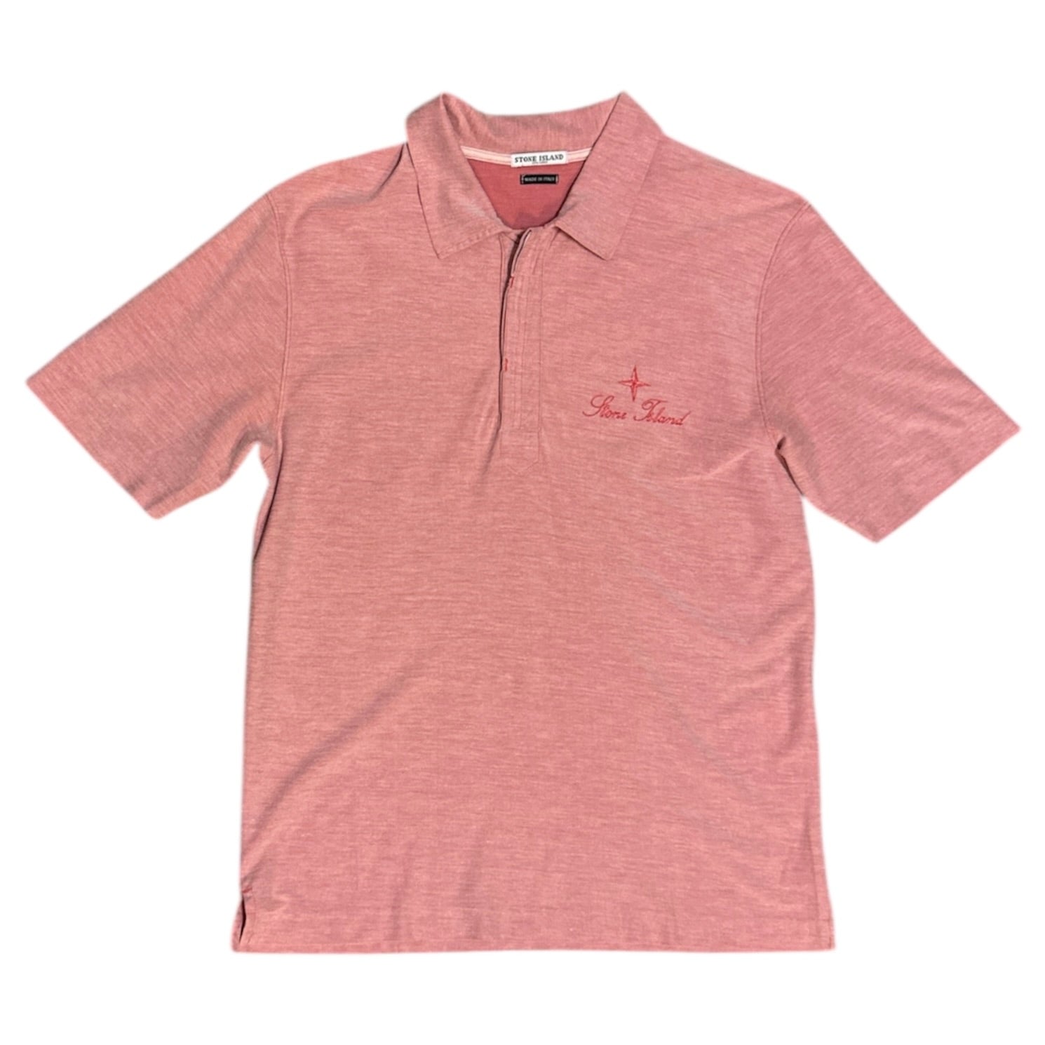 Vintage Stone Island Made In Italy Pink Polo Shirt