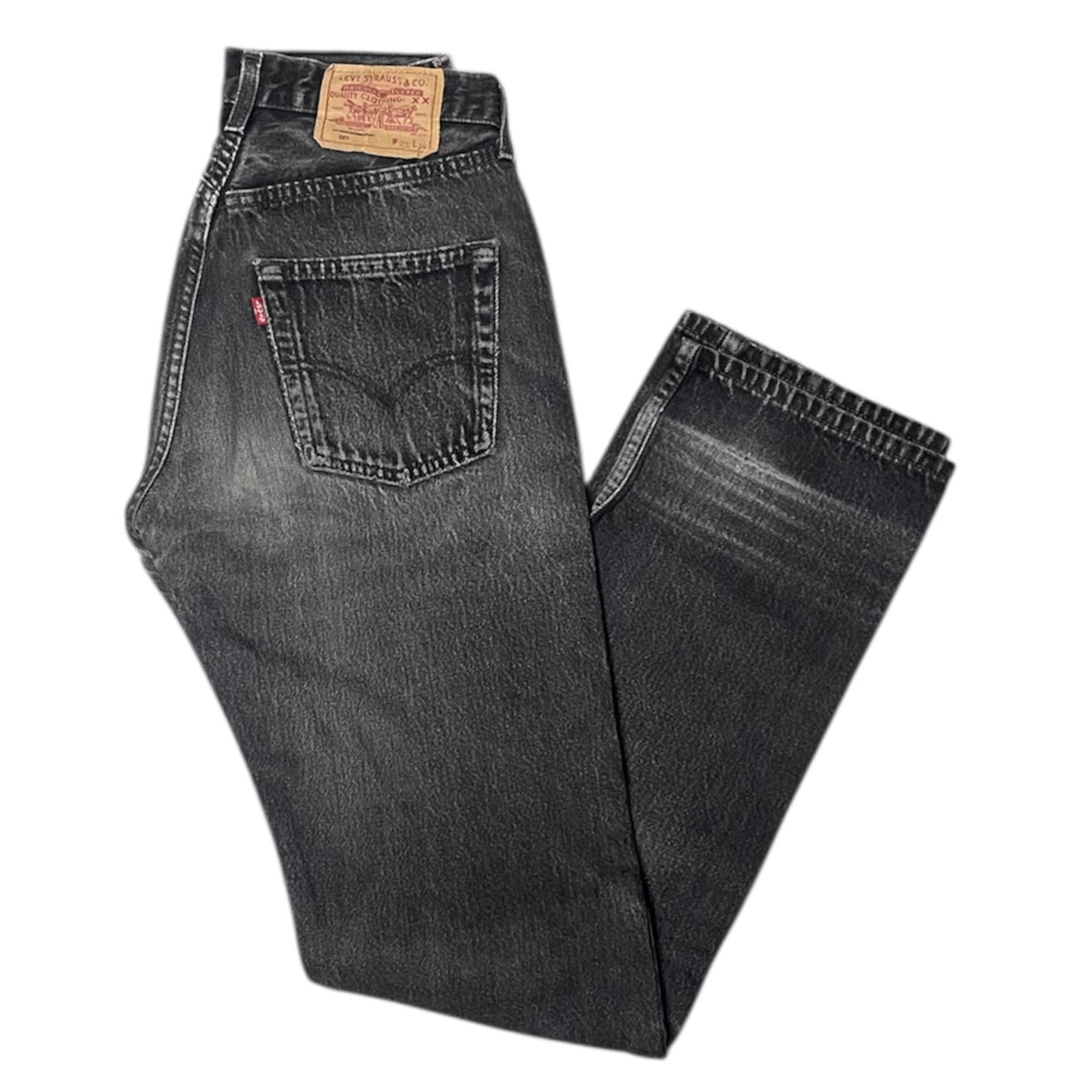 Vintage Levis Black Grey 501 Jeans