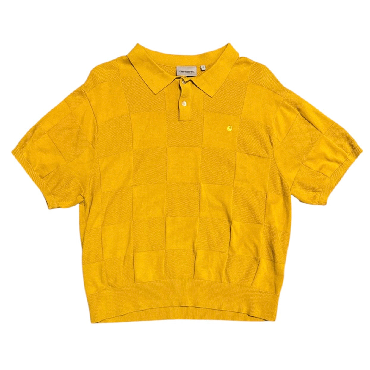 Carhartt WIP Chase Knitted Yellow Short Sleeve Shirt
