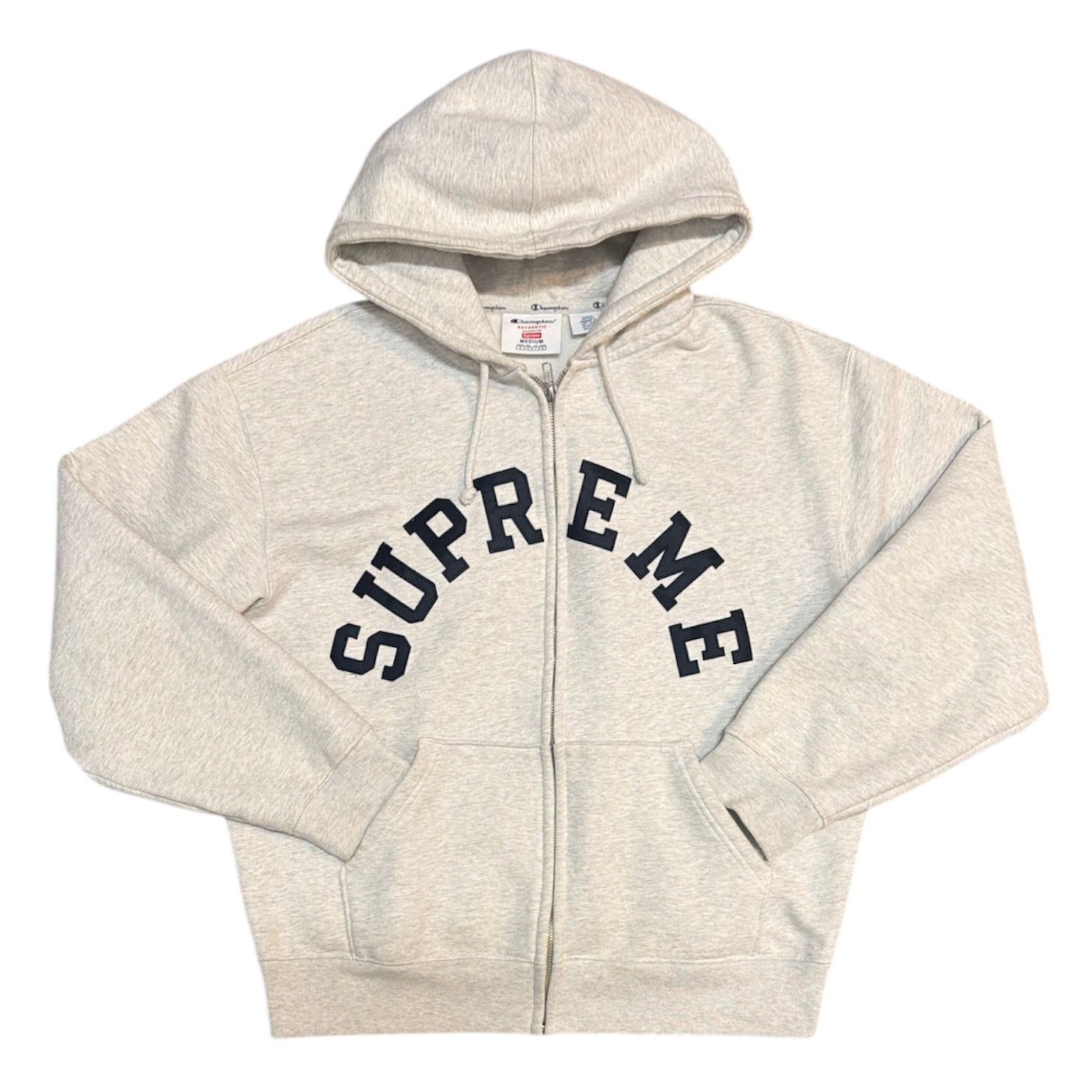 Supreme Champion Zip Up Ash Grey Hoodie