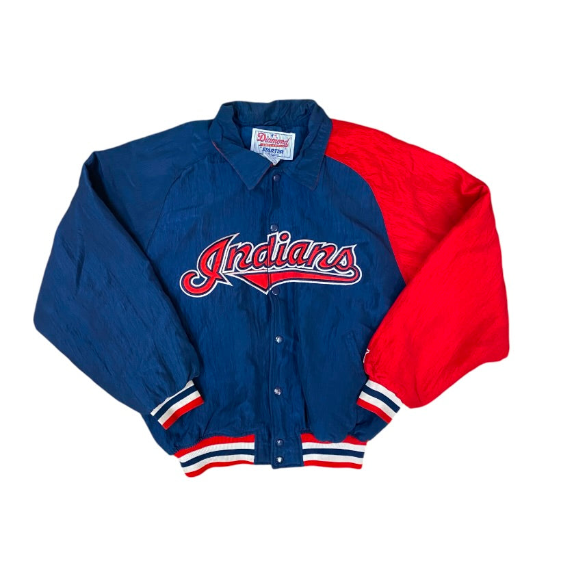 Starter Diamond Collection Cleveland Indians Navy Jacket