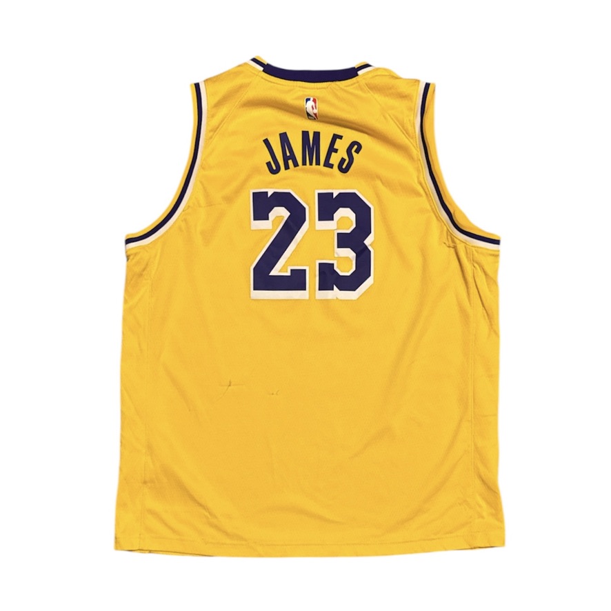 Nike Los Angeles Lakers Lebron James Dri-fit  Swingman Yellow Basketball Jersey (Youth)
