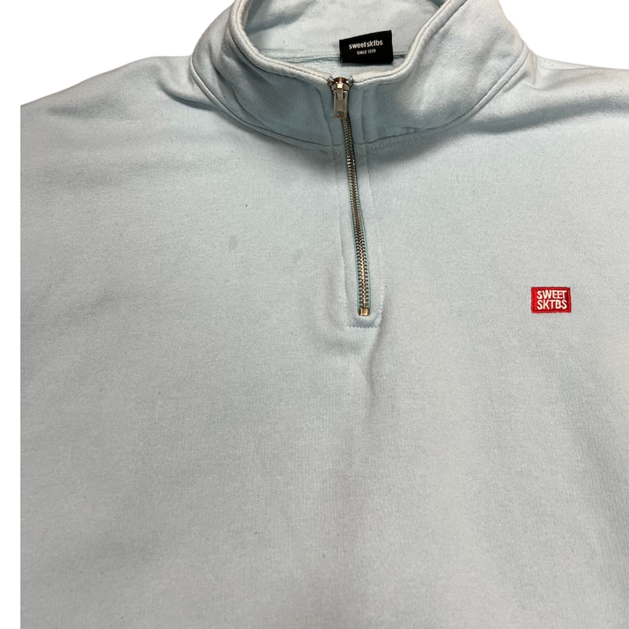 Sweet Sktbs Blue Half Zip Sweatshirt