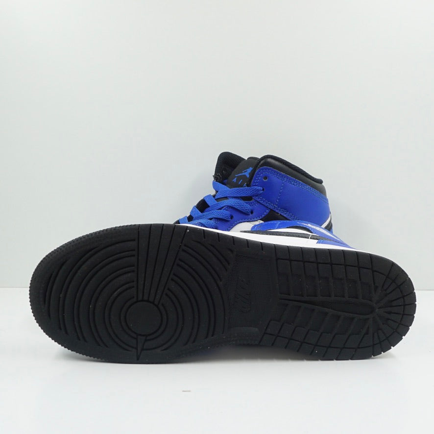 Jordan 1 Mid Game Royal White Black (GS)