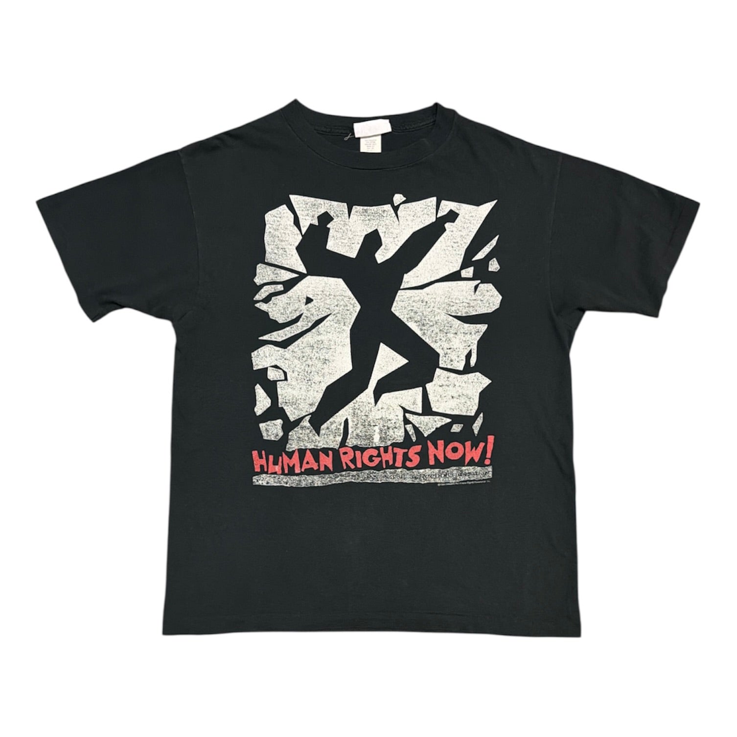 Vintage Reebok Human Rights Now World Tour 1988 Black Tshrit