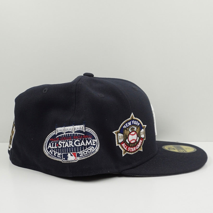 New Era Cooperstown New York Yankees Multi Logo Navy Fitted Cap