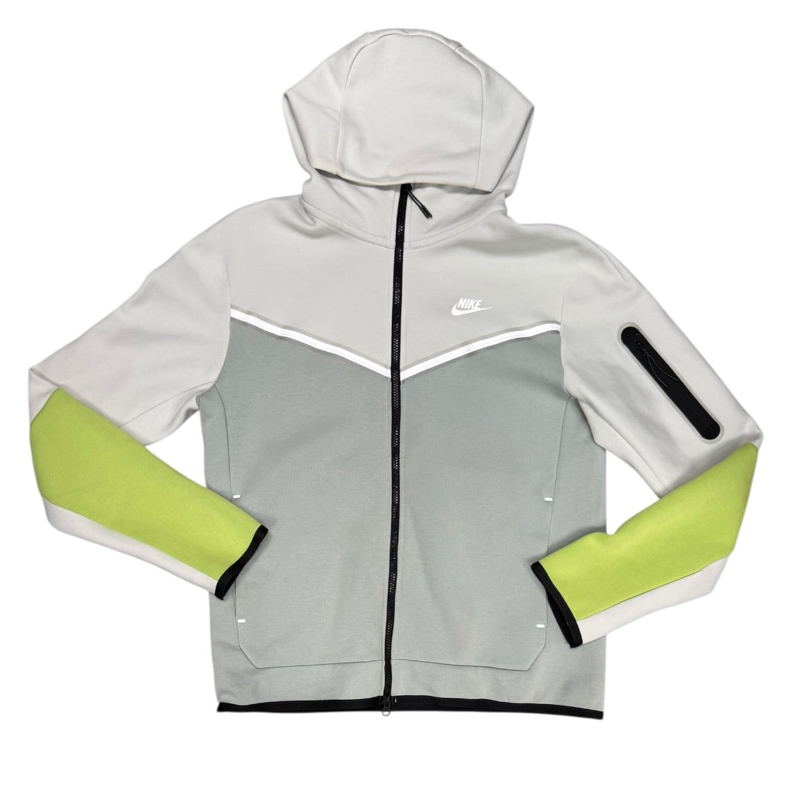 Nike Tech Fleece Lime Green Full Zip Hoodie