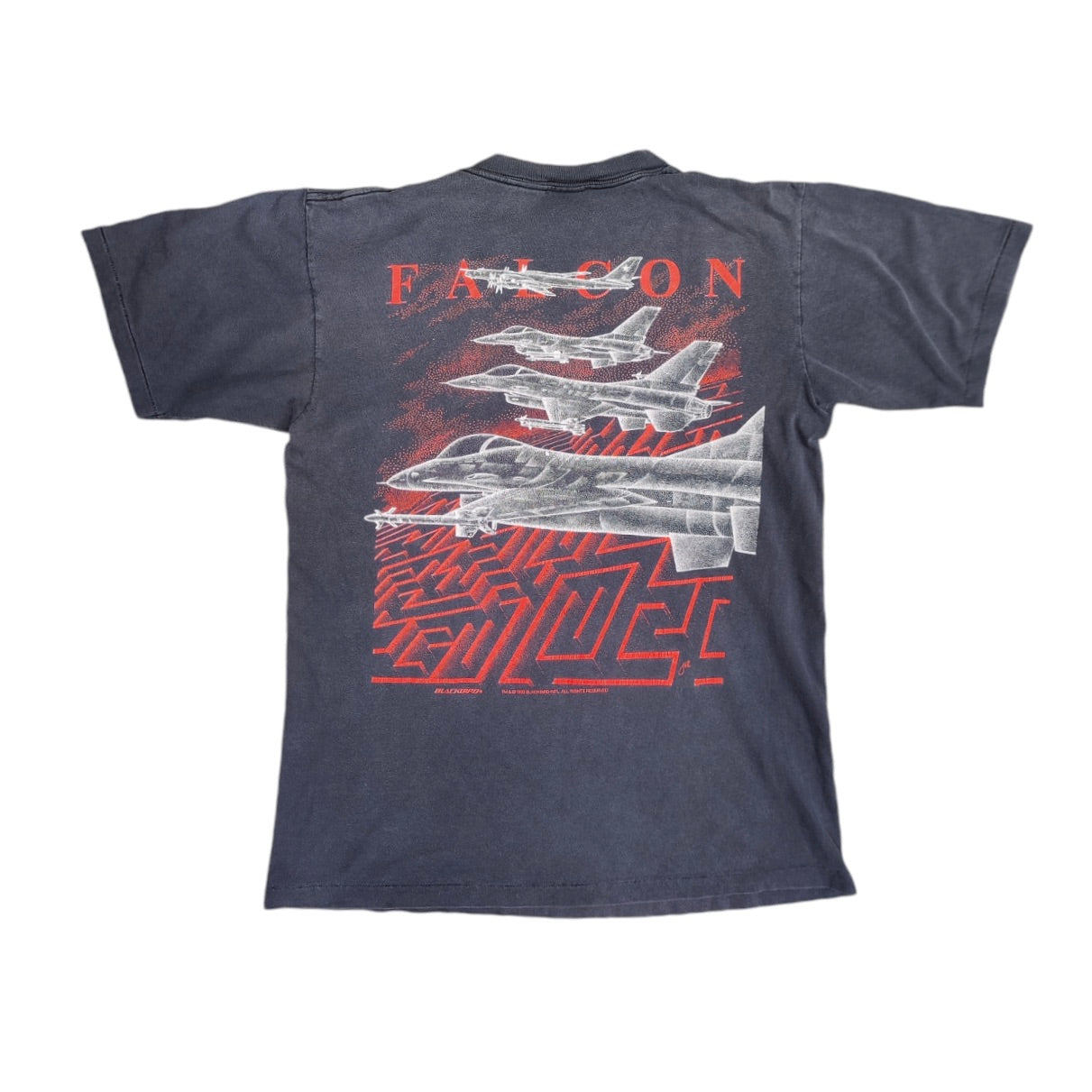Oneita Power T Blackbird Falcon 1990 Tshirt