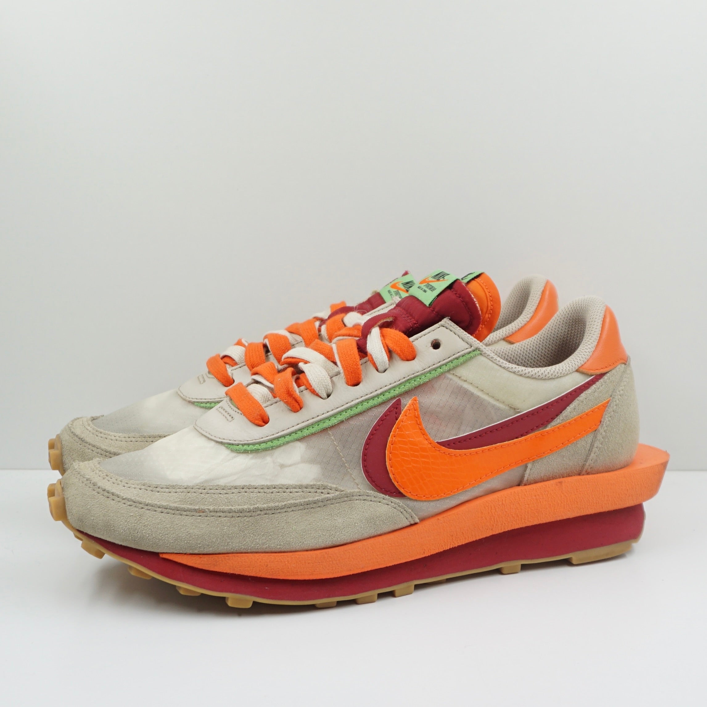 Nike LD Waffle Sacai CLOT Kiss Of Death Net Orange Blaze