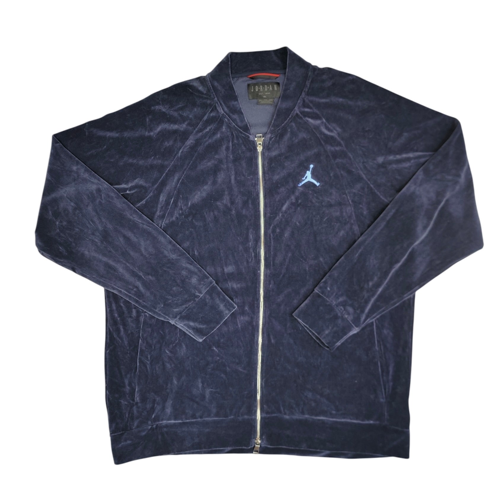 Jordan Navy Velour Track Top