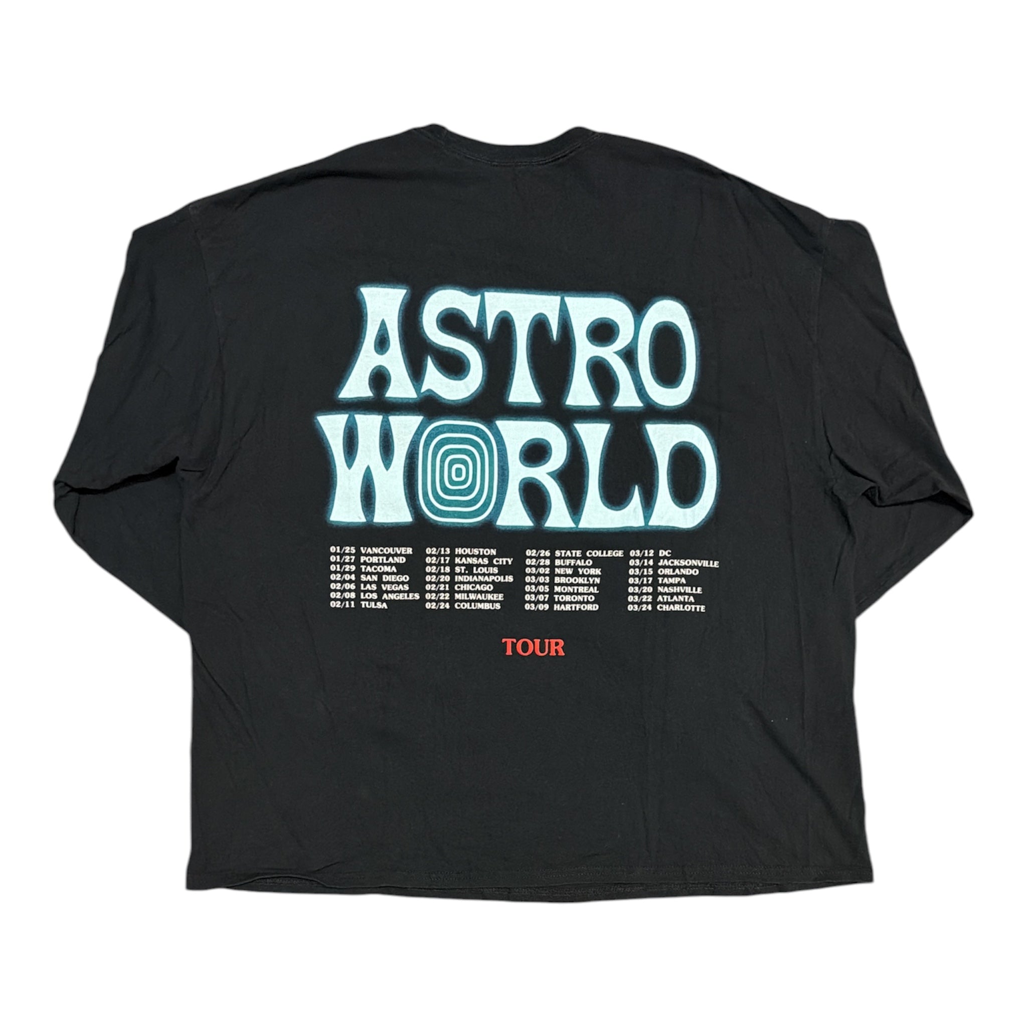 Travis Scott Black Astroworld Tour Long Sleeve
