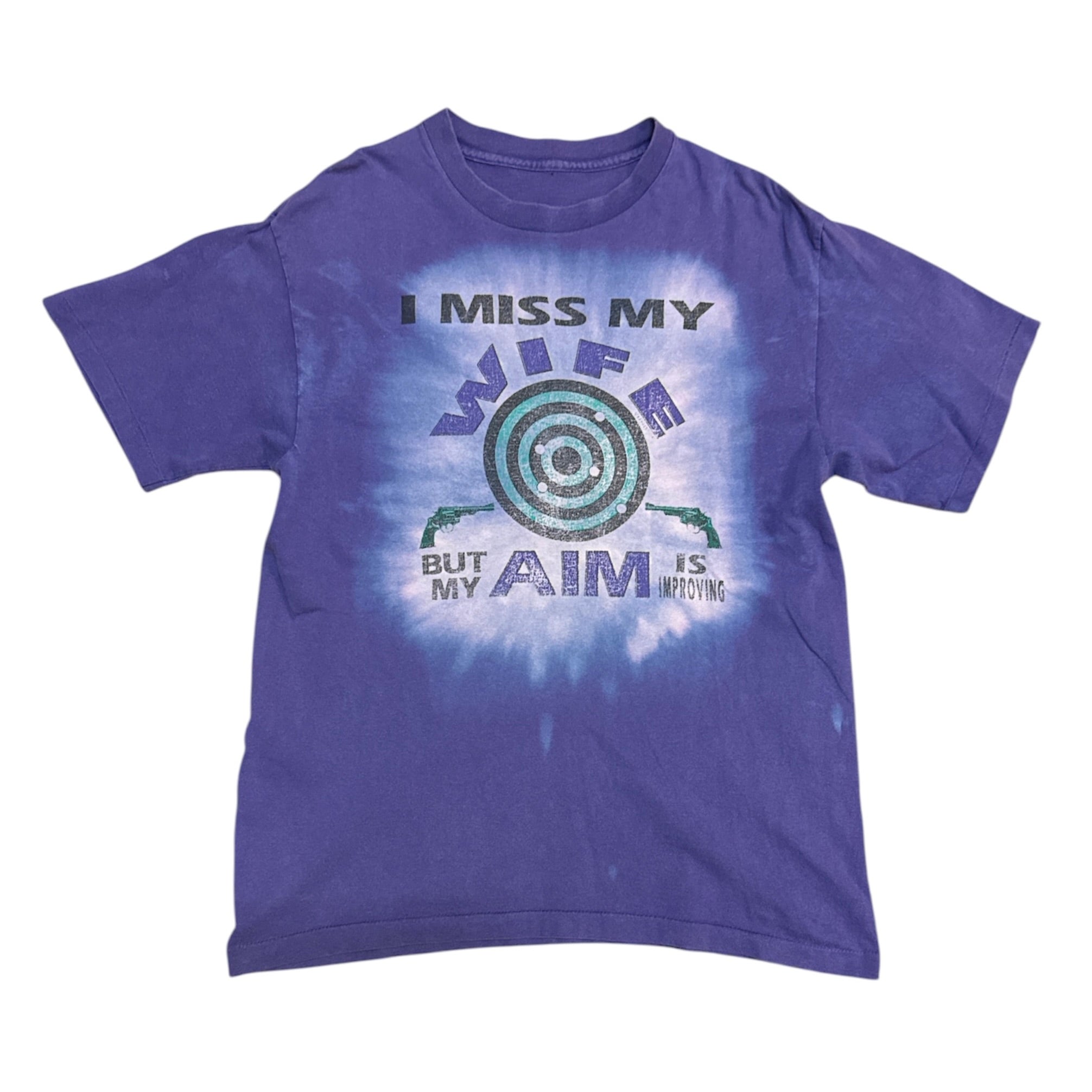 I Miss My Wife But My Aim Is Improving Purple Tie Dye Tshirt