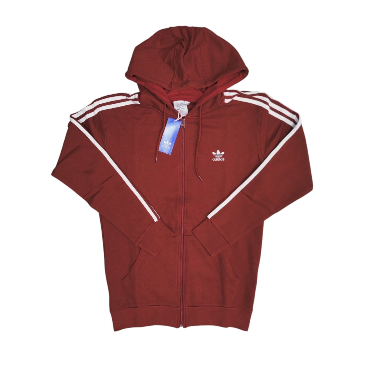 Adidas Trefoil Red Full Zip Hoodie - Main Image