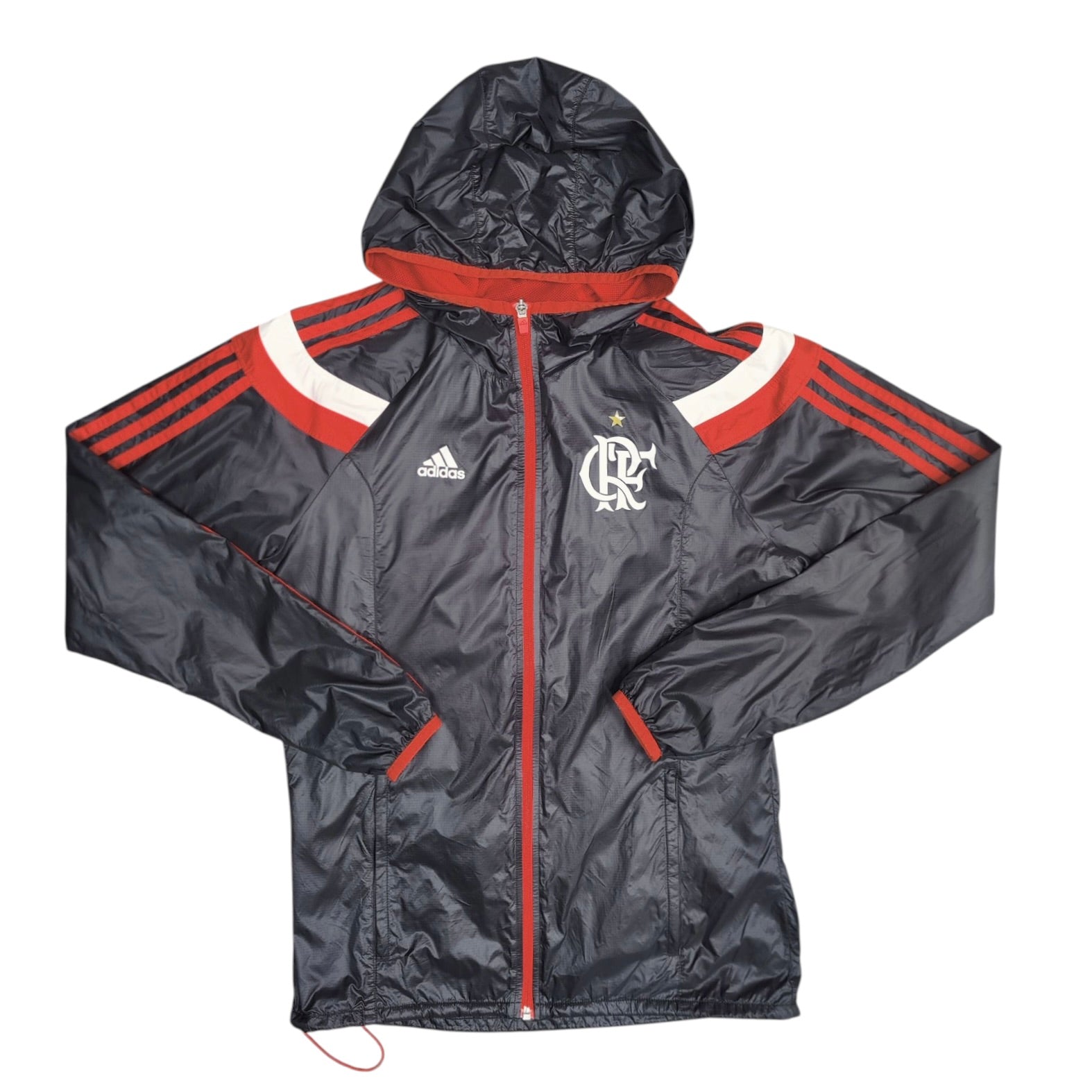 Adidas Flamengo Anthem Black Red Wind Jacket