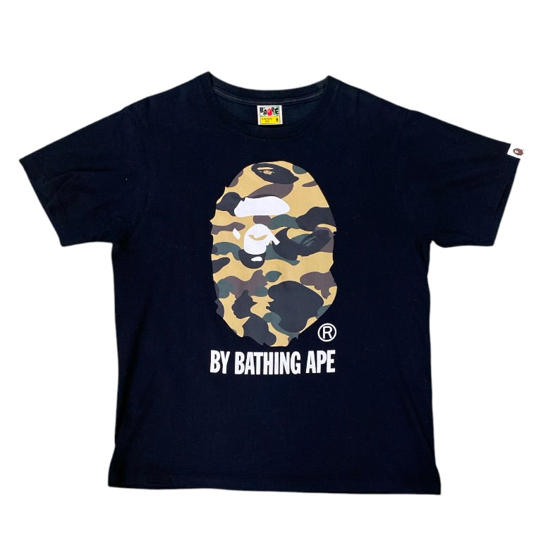 A Bathing Ape Bape 1st Camo Ape Head Black Tshirt