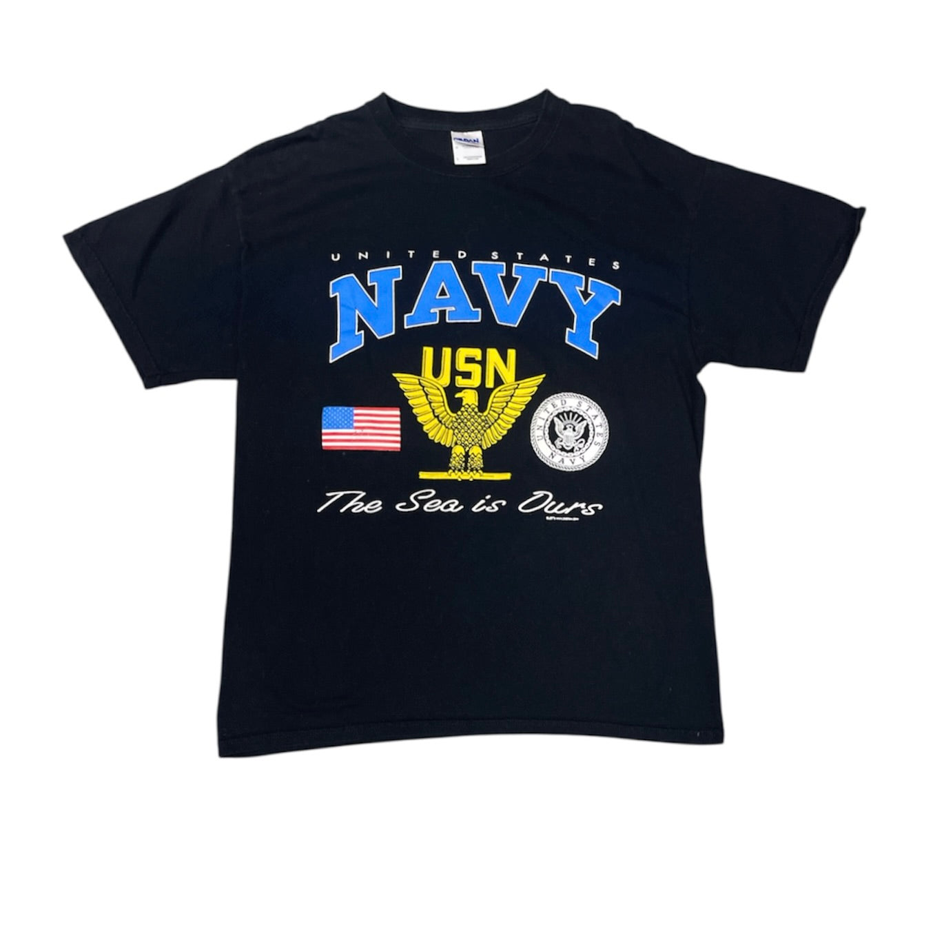 Gildan US Navy Black Tshirt