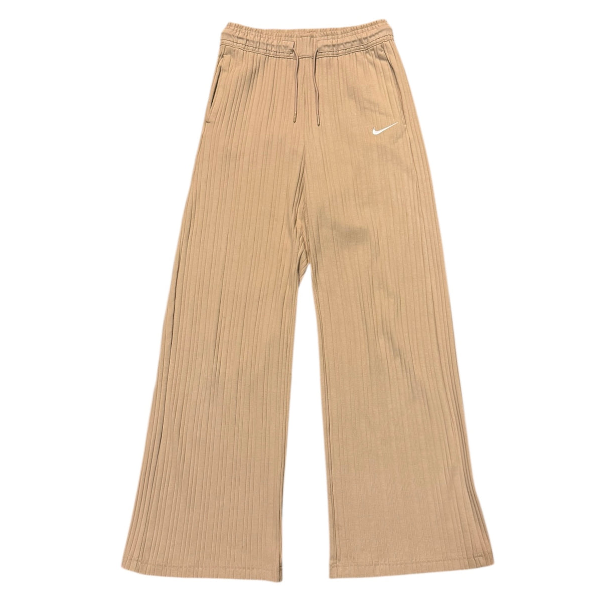 Nike Ribbed Wide Leg Beige Pants (W)