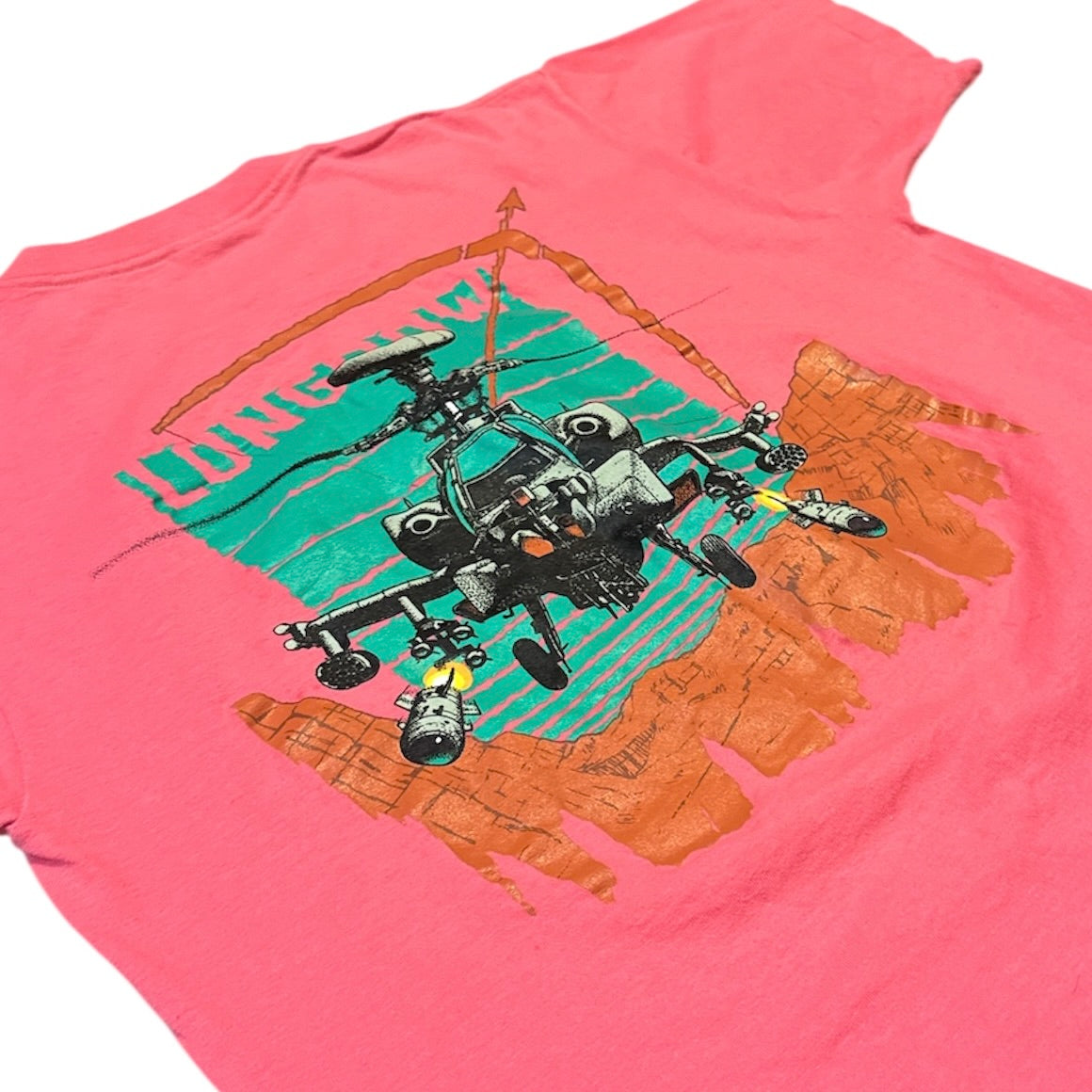 Hazelwood AH-64 Apache Longbow Graphic Pink Tshirt