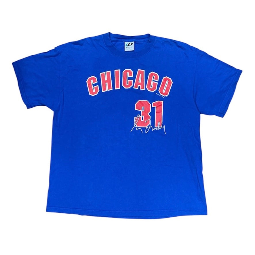 Dynasty Chicago Cubs Maddux #31 Blue Red Baseball Tshirt