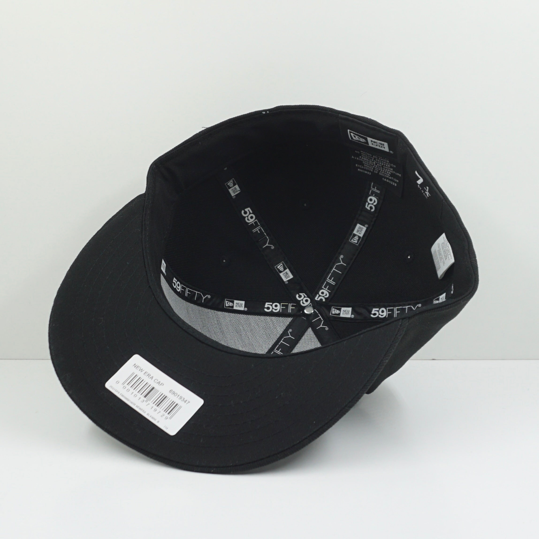 New Era Black White Logo Fitted Cap