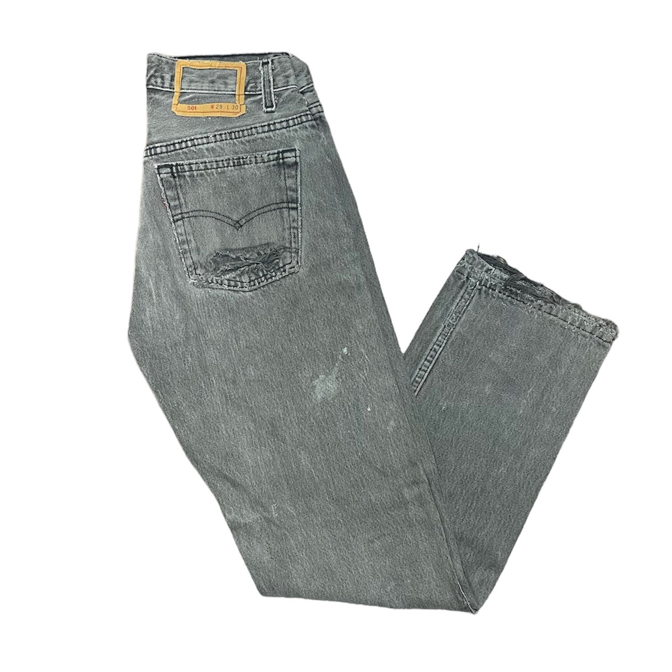 Vintage Levis 501 Distressed Grey Jeans
