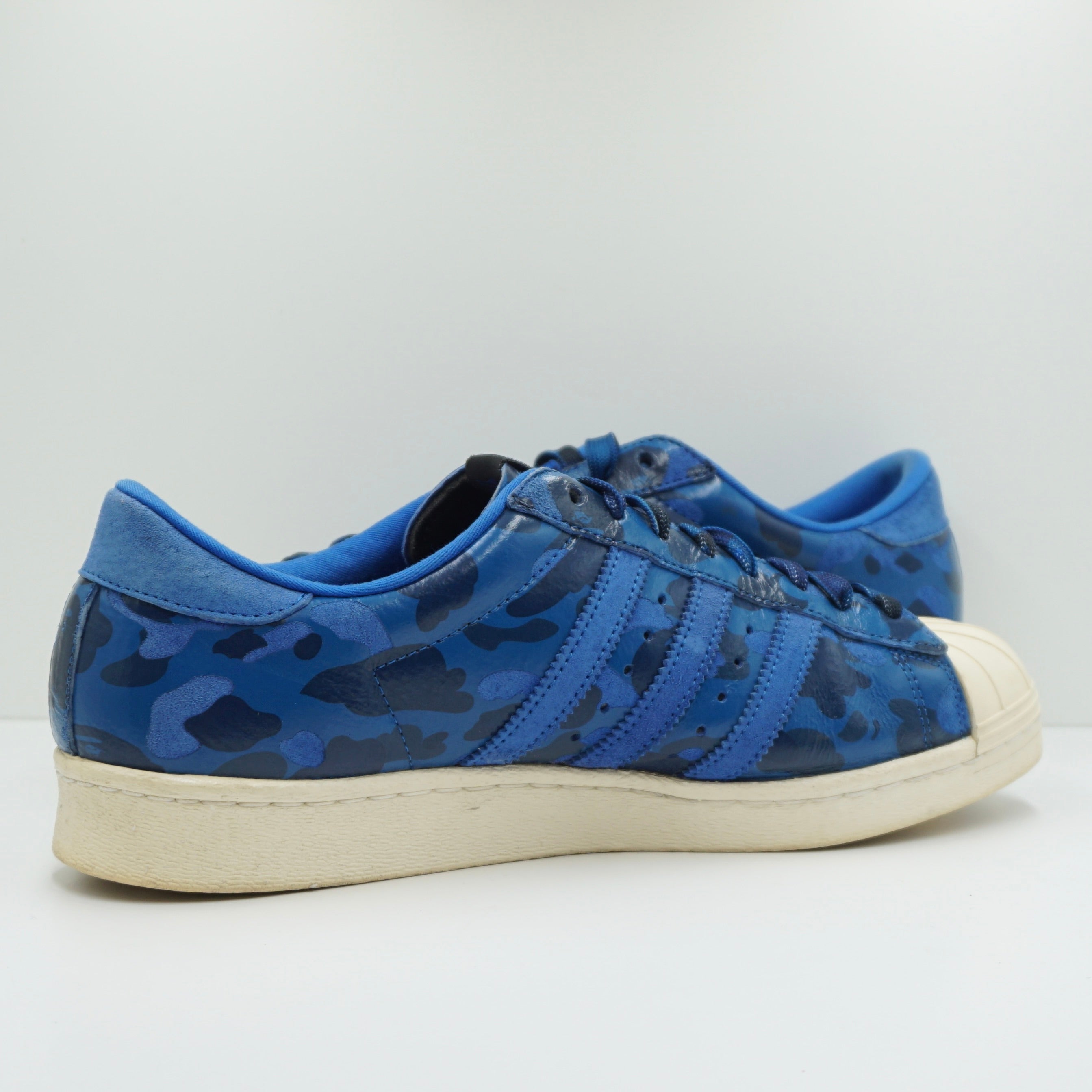 Adidas Superstar 80s Undefeated Bape Blue Camo