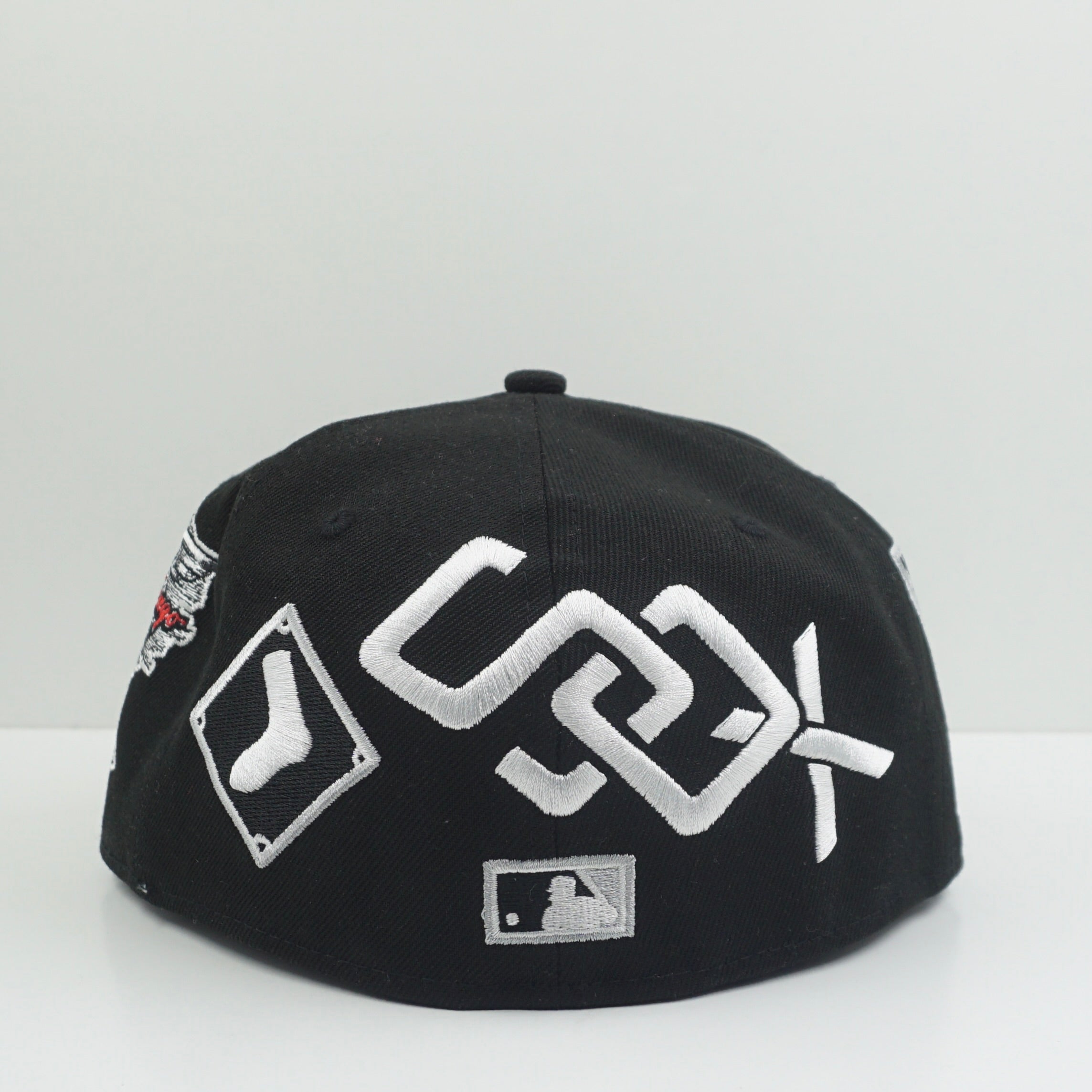 New Era Cooperstown Chicago White Sox Black White 95 Years Logo Fitted Cap