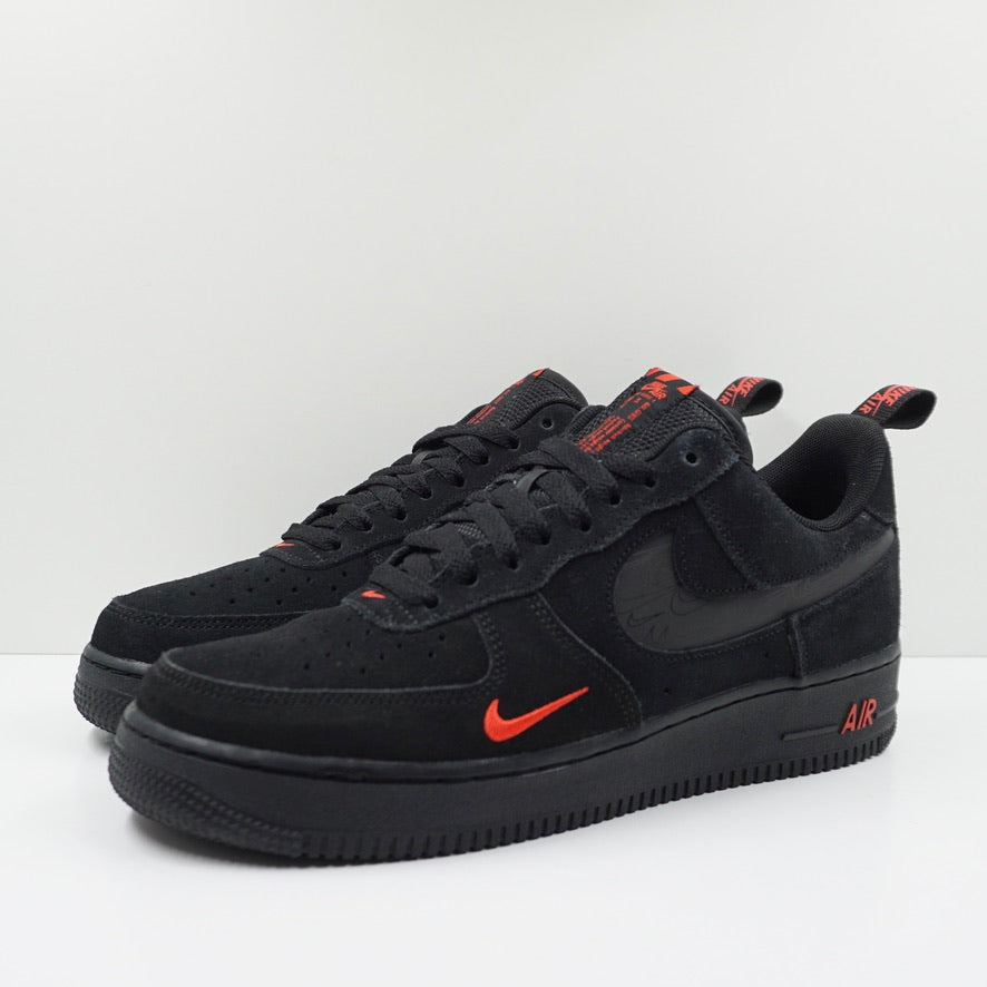 Black af1 with orders red swoosh