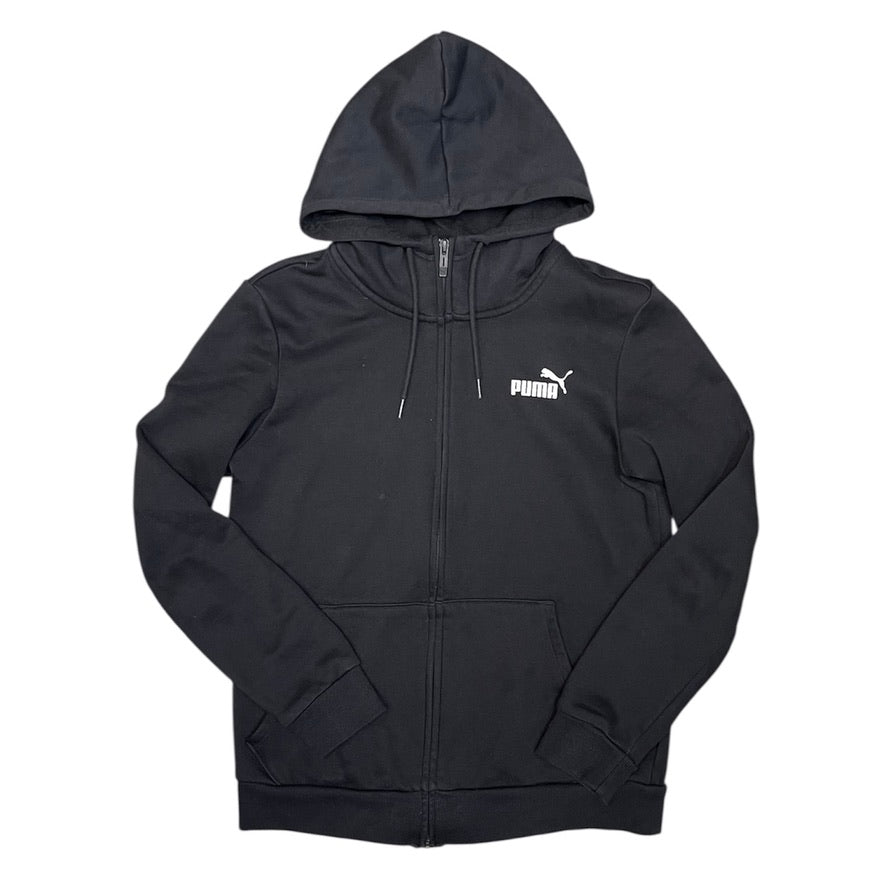 Puma Black Small Logo Full Zip Hoodie
